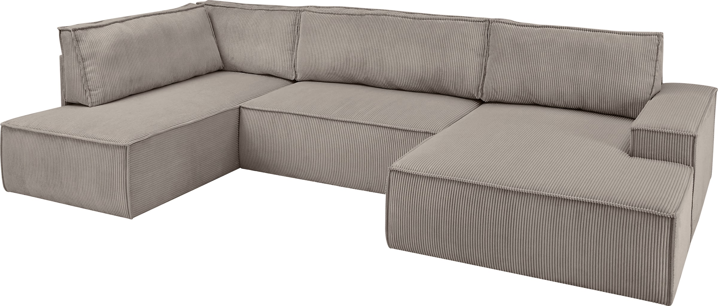 Home affaire Wohnlandschaft »SHERWOOD 329 cm, U-Form, Schlafsofa,«