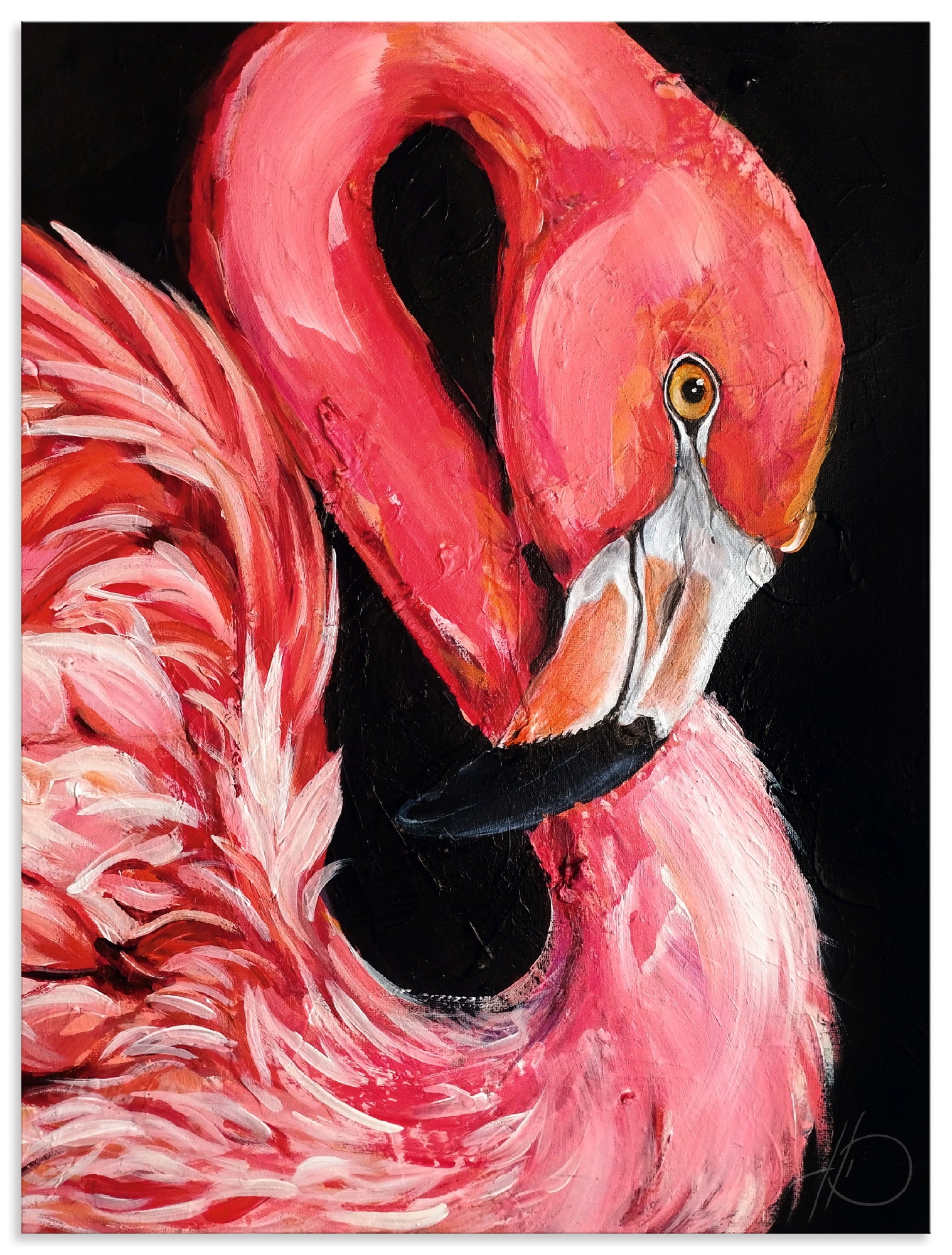 Wandbild ARTLAND "Flamin-GO", farbe bild(er): pink, B:45cm H:60cm, Alu Dibond, Bilder, als Alubild, Leinwandbild, Poster, Wandaufkleber in verschied. Größen