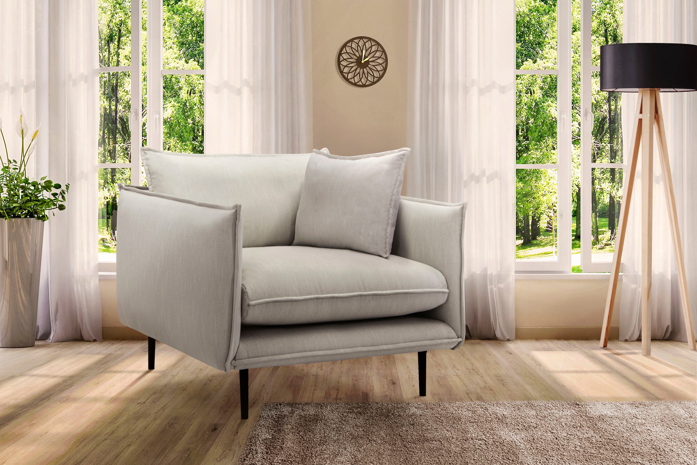 Home affaire 1,5-Sitzer "Somba" mit dickem Keder und eleganter Optik günstig online kaufen