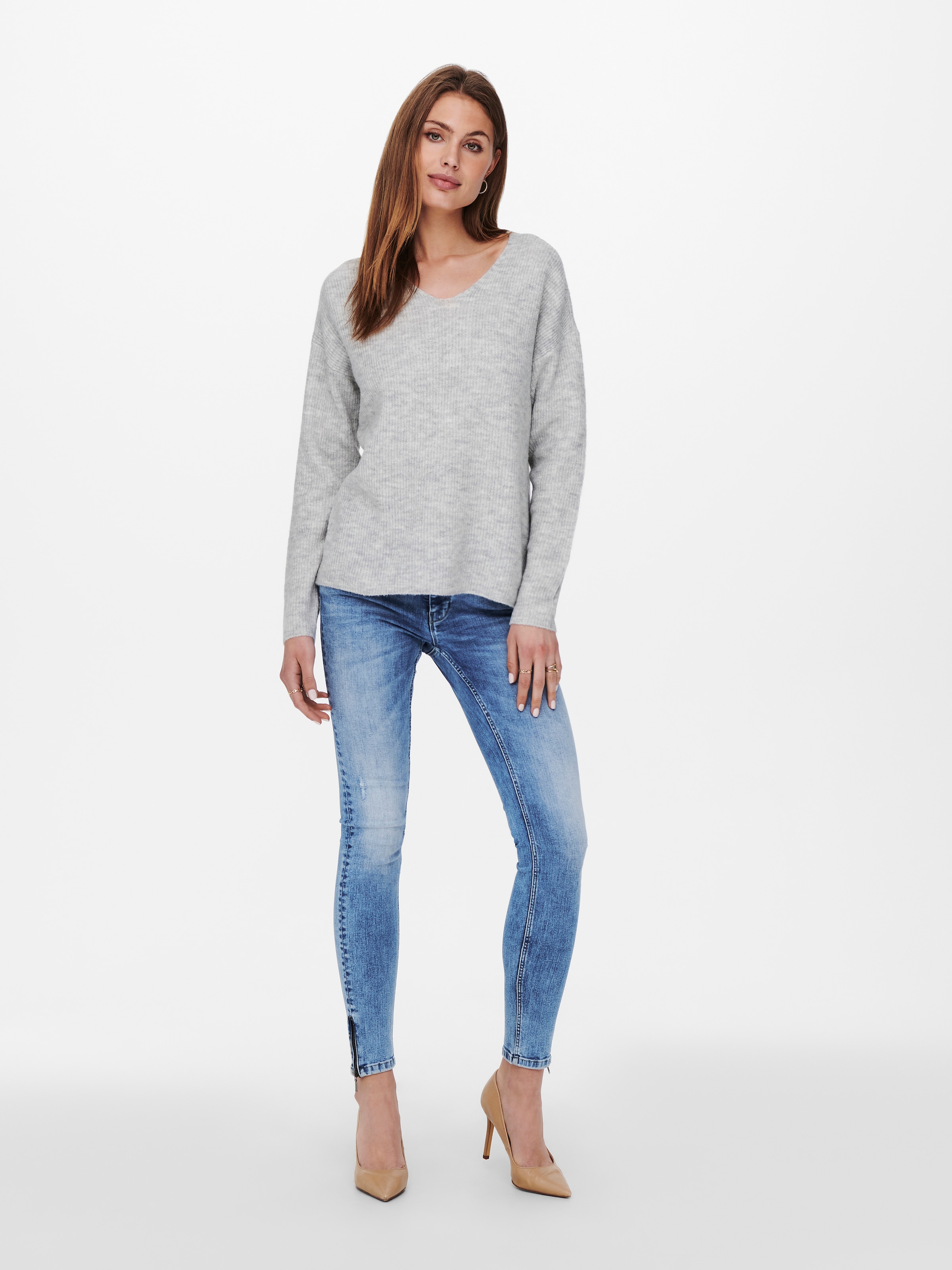 ONLY Strickpullover »ONLCAMILLA V-NECK L/S PULLOVER KNT NOOS«
