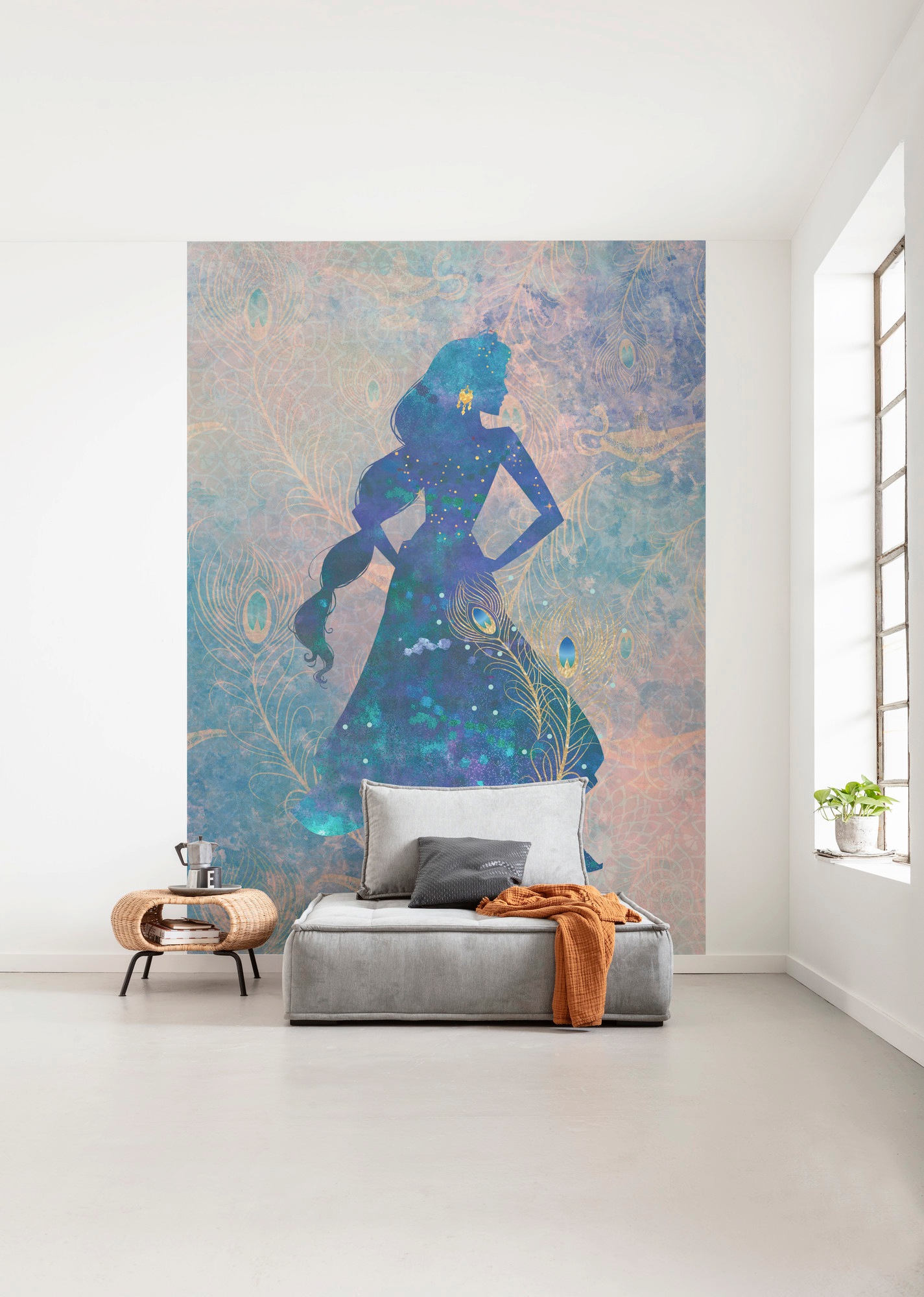 Komar Vliestapete »Digitaldruck Vlies - Jasmin Silhouette - Größe 200 x 280 cm«, bedruckt, Kinderzimmer