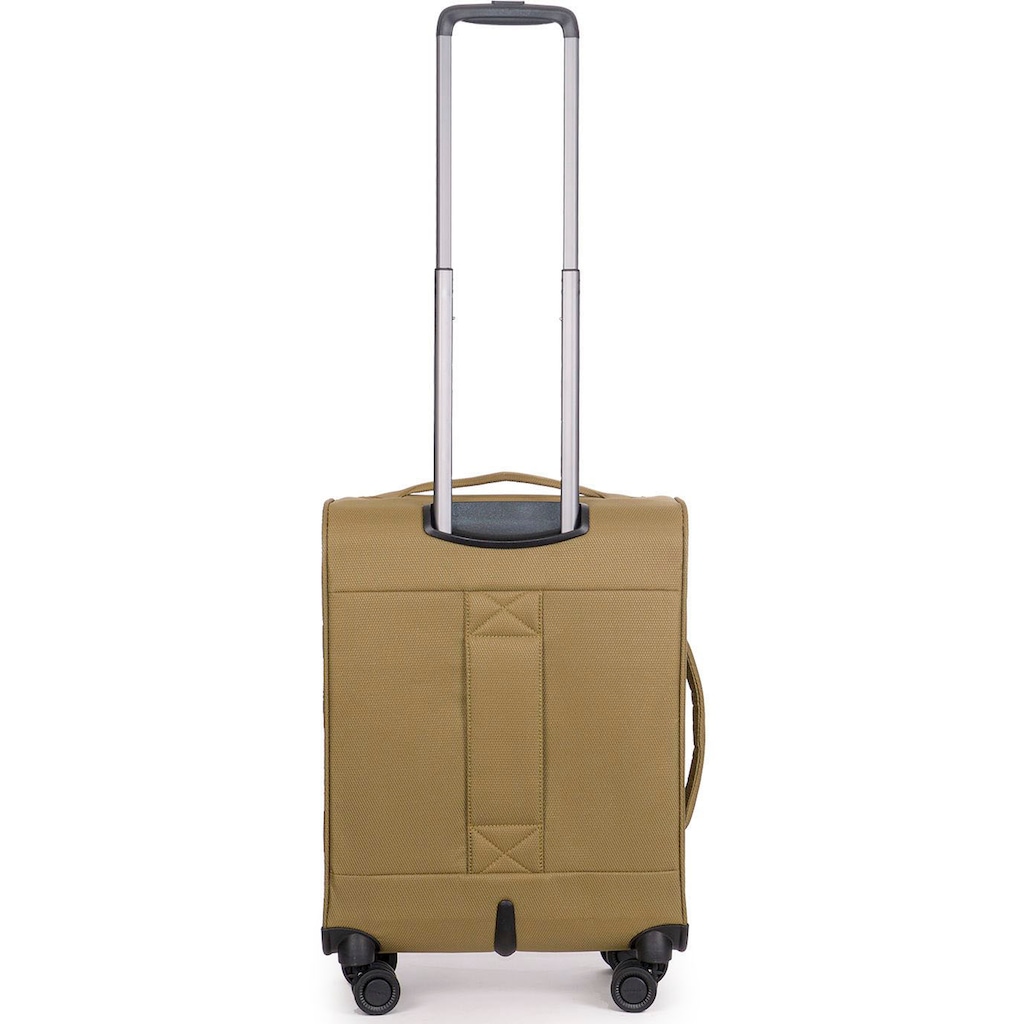 Stratic Weichgepäck-Trolley »Stratic Light + S, khaki«, 4 Rollen