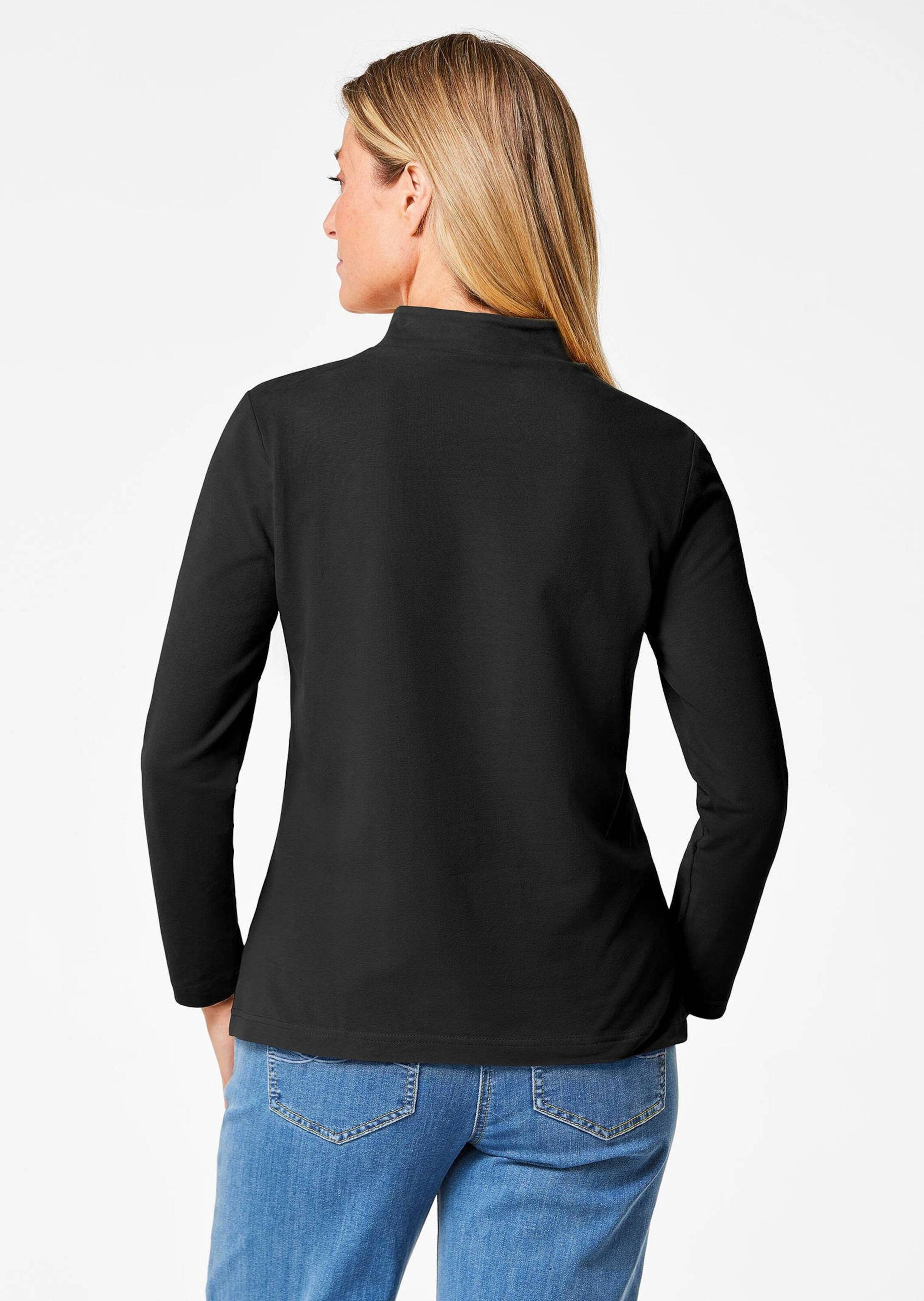 GOLDNER Longpullover »Stehkragenshirt mit Langarm«
