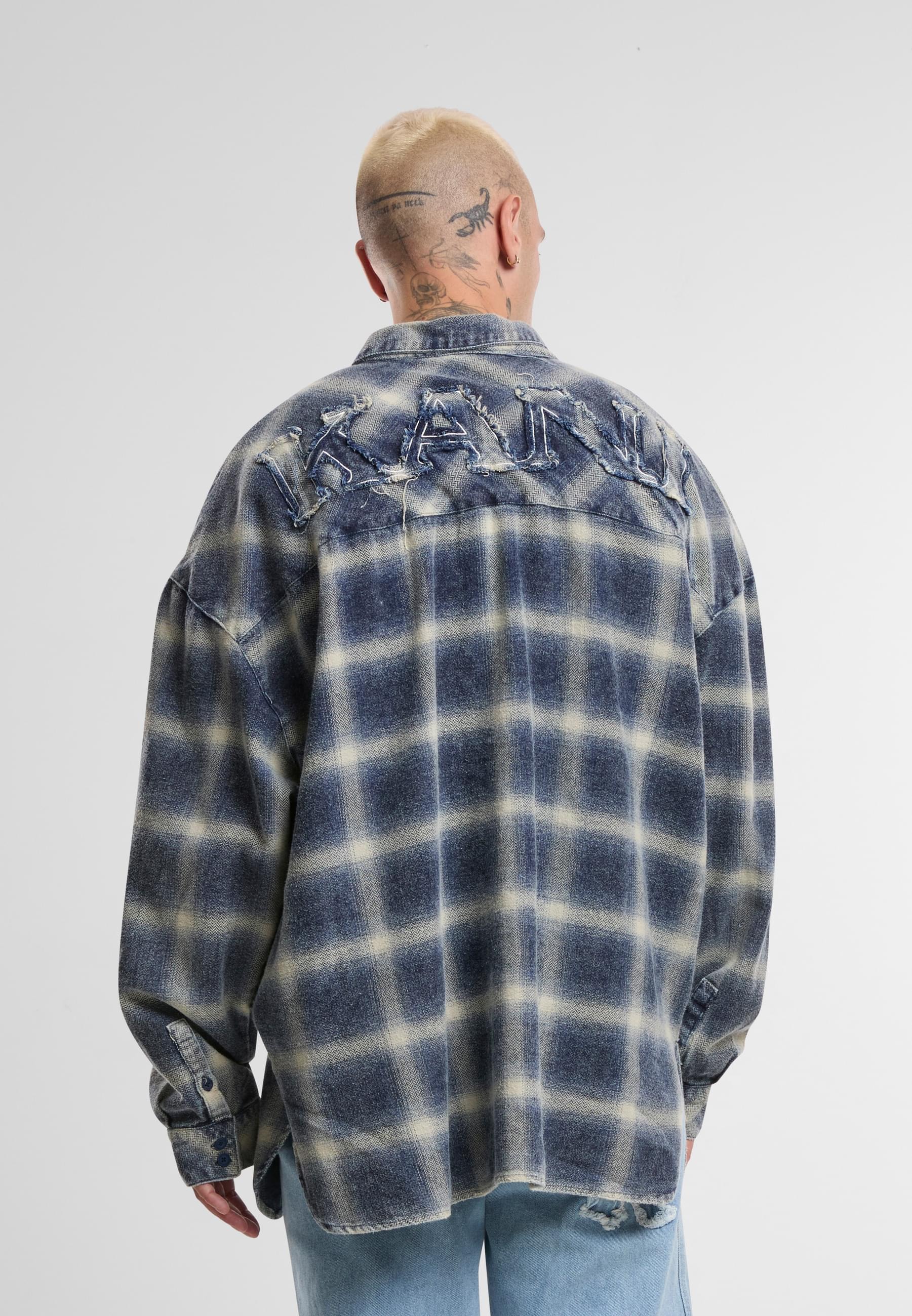 Karl Kani Langarmhemd »Karl Kani Karl Kani Small Signature Distressed Check Overshirt«, (1 tlg.)
