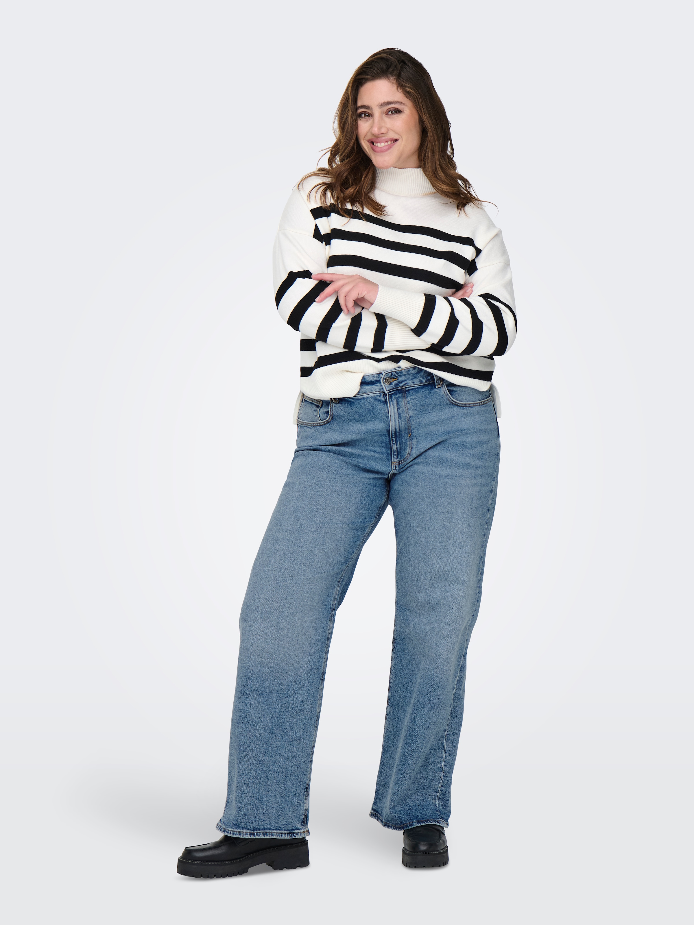 ONLY CARMAKOMA High-waist-Jeans »CARJUICY HW WIDE LEG REA365«