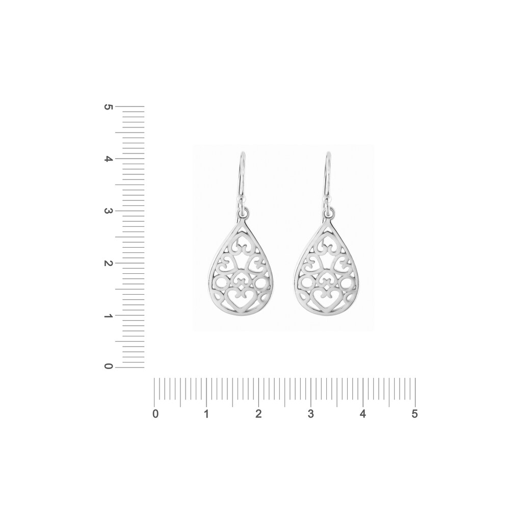 Smart Jewel Paar Ohrhaken »tropfenförmig, glanz, Silber 925«