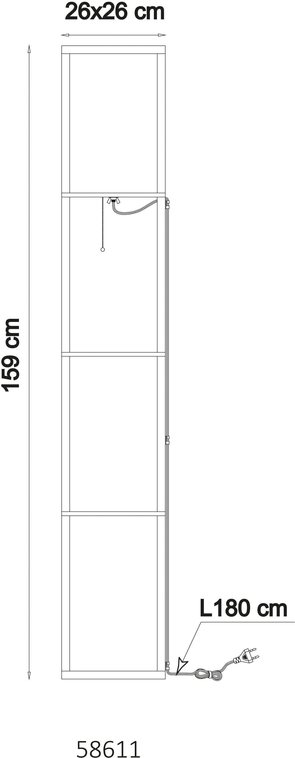 GLOBO LIGHTING Stehlampe »TABITHA« E27 1 Stk. Stehleuchte Holz hell mit weißem Textilschirm und Zugschalter