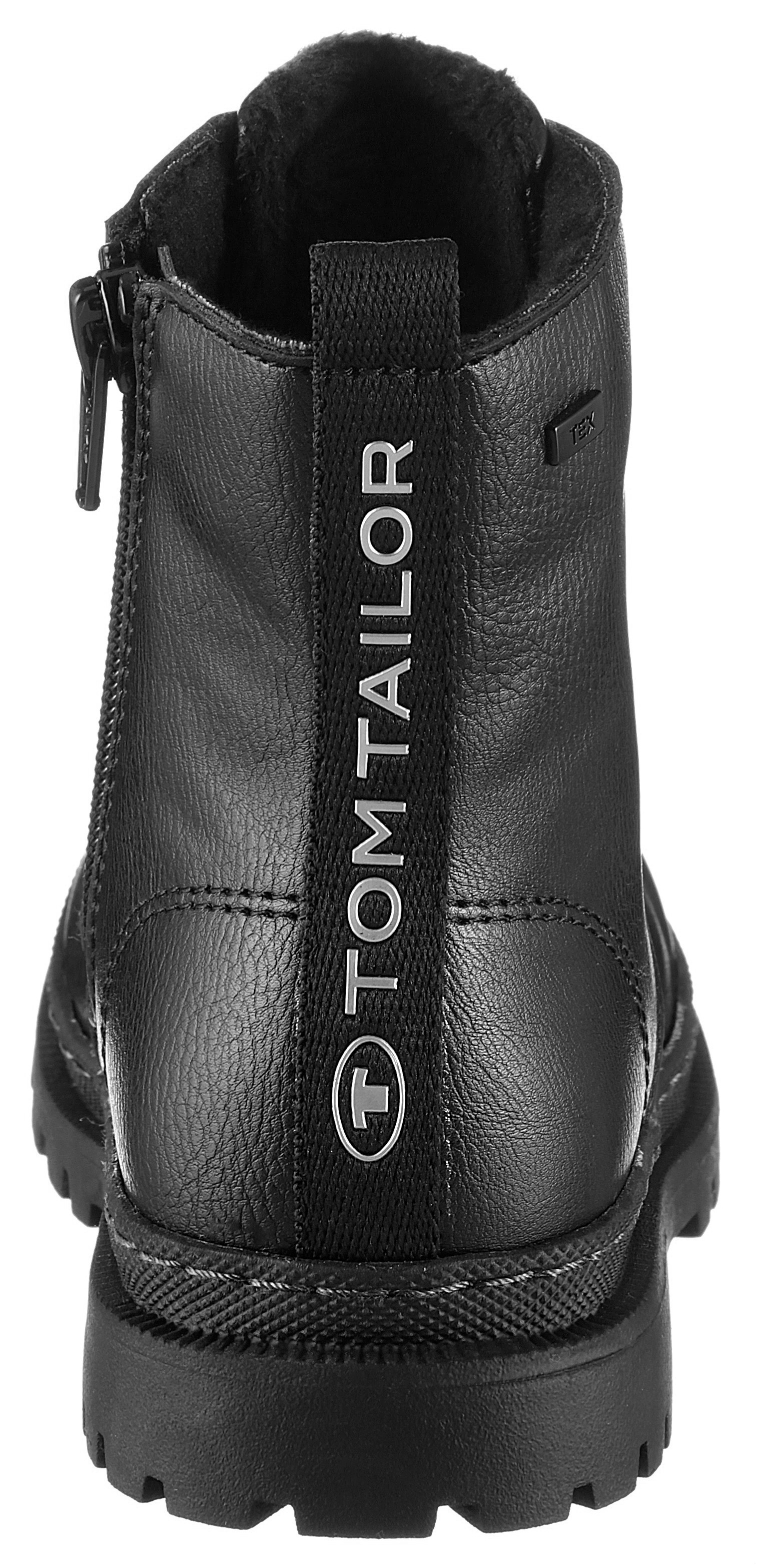 mit TAILOR TOM Fersenbereich Winterstiefel coolem Logodruck im