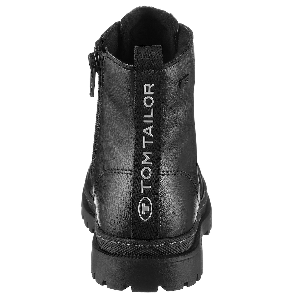 TOM TAILOR Winterstiefel mit coolem Logodruck im Fersenbereich