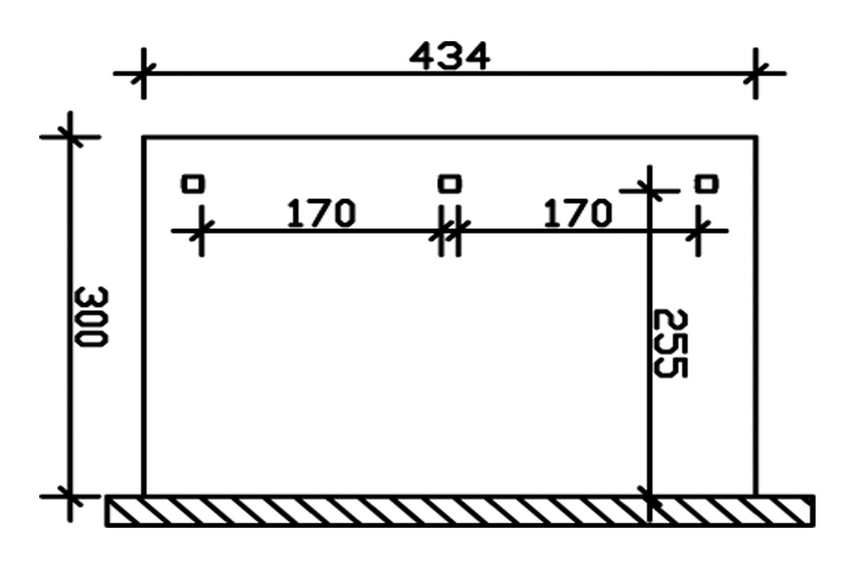 Skanholz Terrassendach »Rimini« 434 cm Breite, verschiedene Tiefen