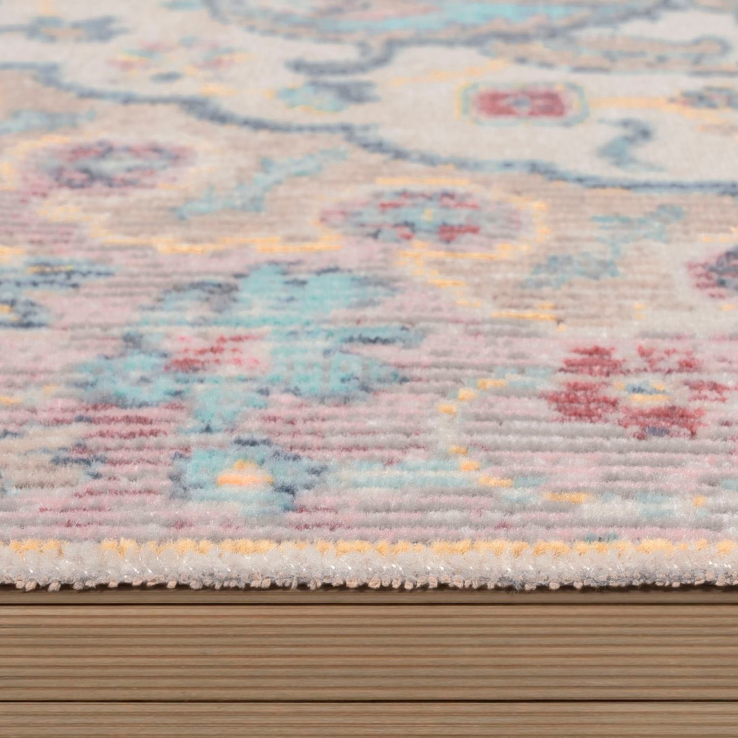 Paco Home Teppich »Torres 271«, rechteckig, 8 mm Höhe, Kurzflor, Orient-Optik, Vintage Design, In- und Outdoor geeignet