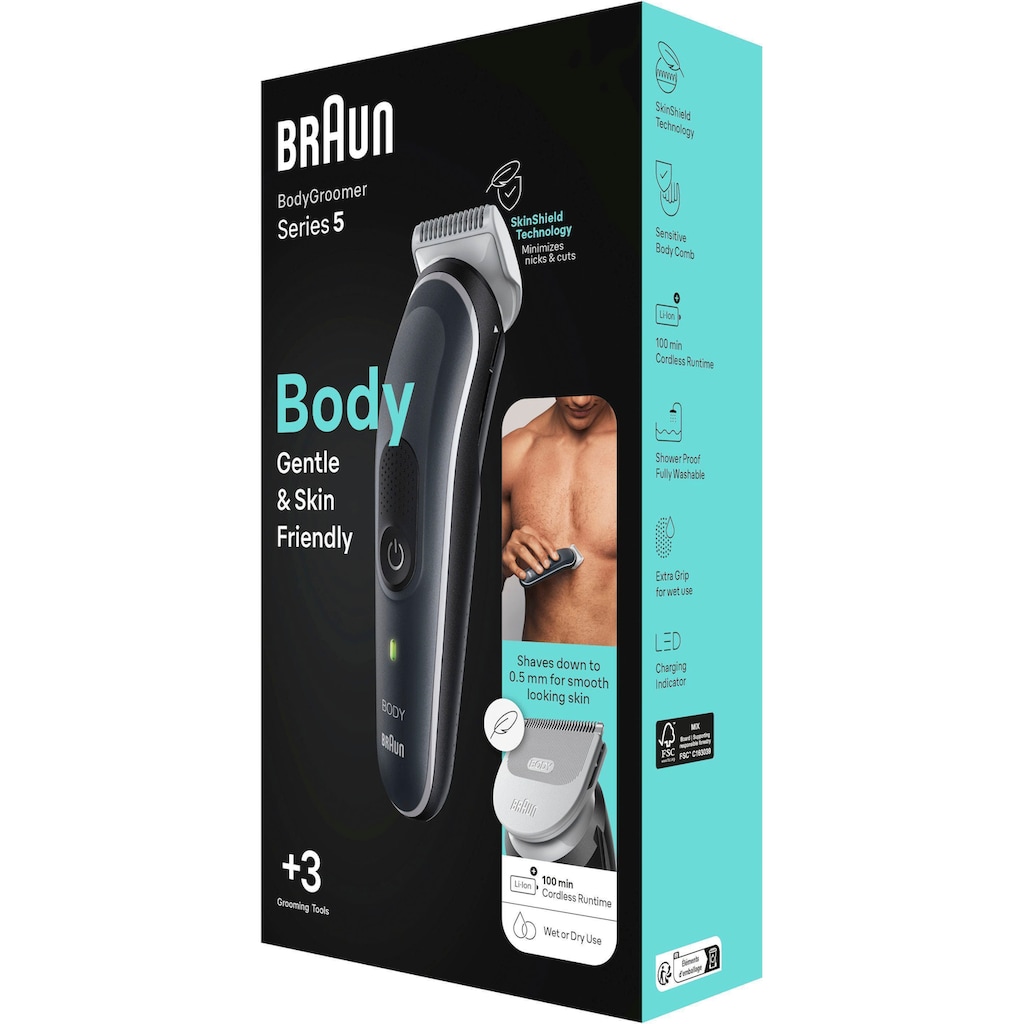 Braun Haarschneider »Bodygroomer BG5340«, 3 Aufsätze