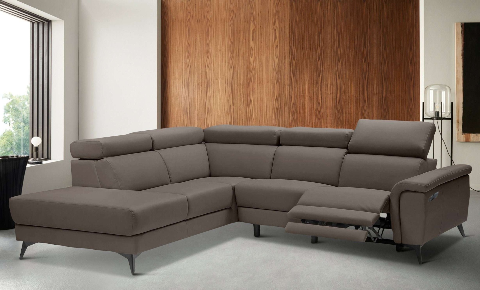 Places of Style Ecksofa »Marita«, mit elektrischer Relaxfunktion in einem Sitz und USB-Anschluss
