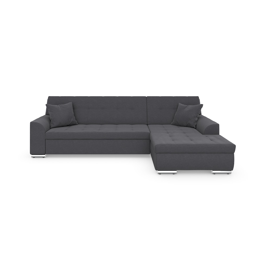 DOMO collection Ecksofa »Treviso viele Bezüge, auch in Cord, Schlafsofa, B/T/H: 267/80/83 cm«