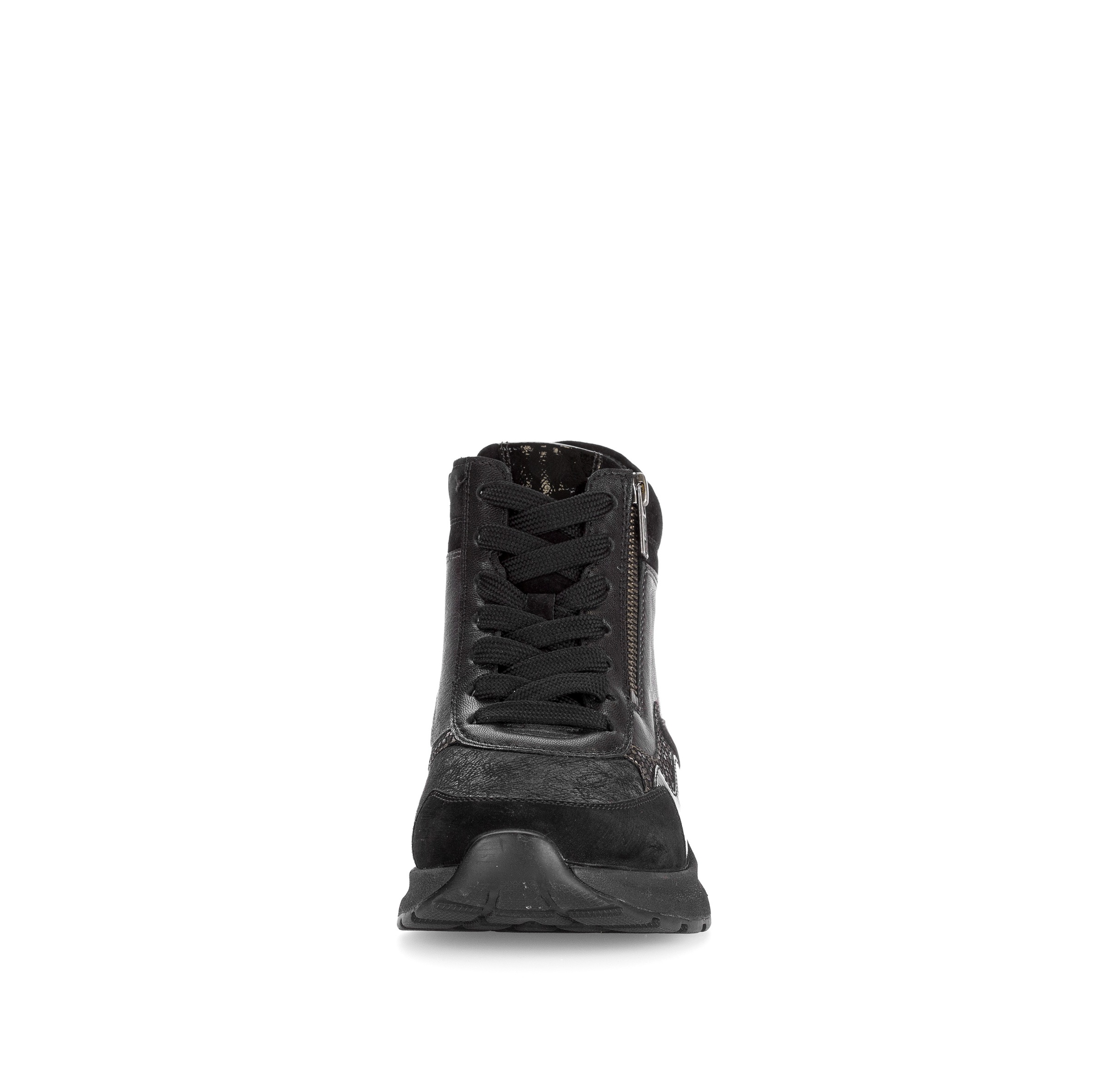 Gabor Schnürboots  Keilsneaker mit Kontrasbesatz in Reptilienoptik, Weite K (=extraweit)
