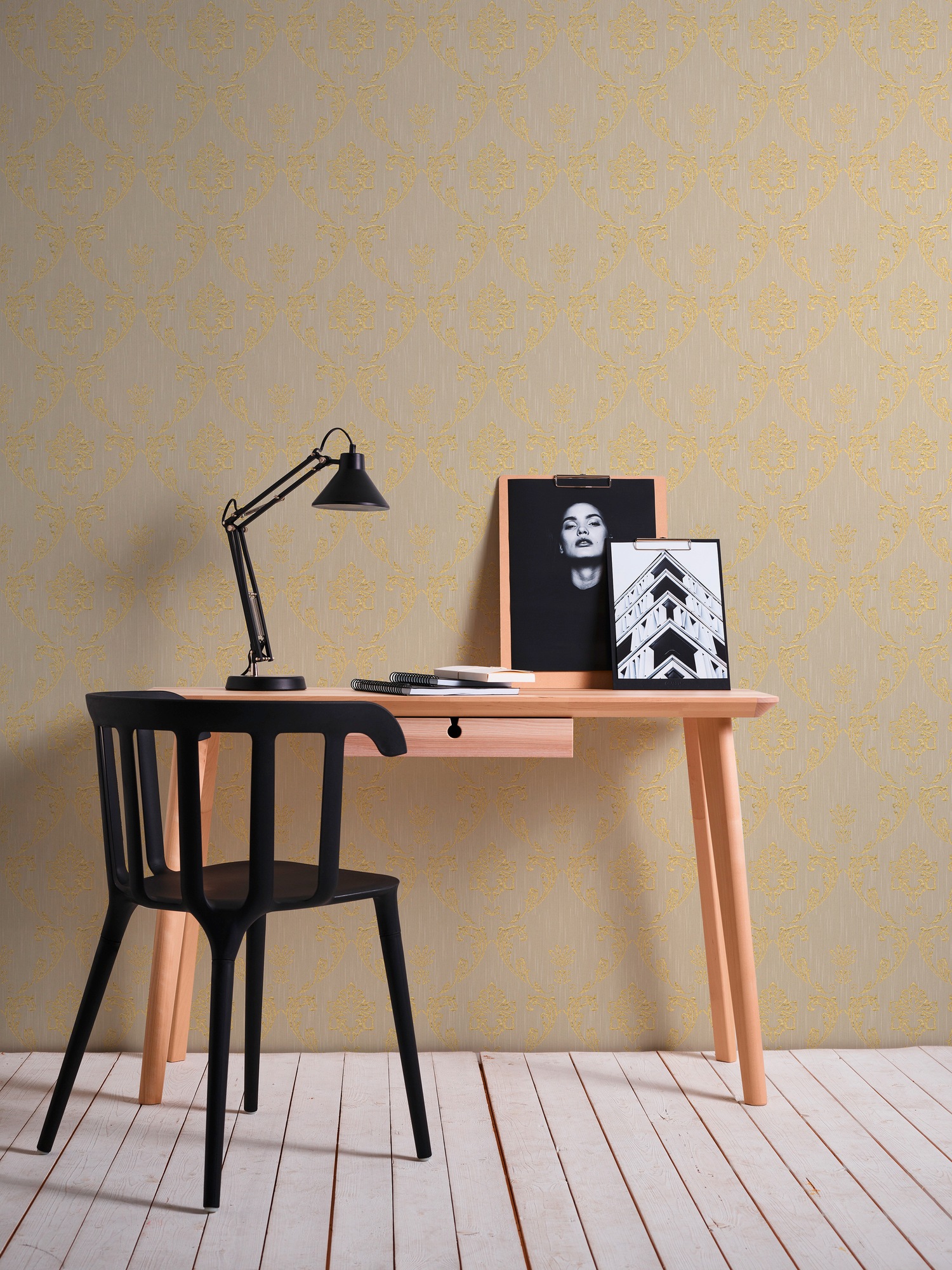 Architects Paper Textiltapete »Metallic Silk«, Barock-matt-glänzend, Ornament Tapete Barock Tapeten Wohnzimmer Schlafzimmer Küche Flur Büro