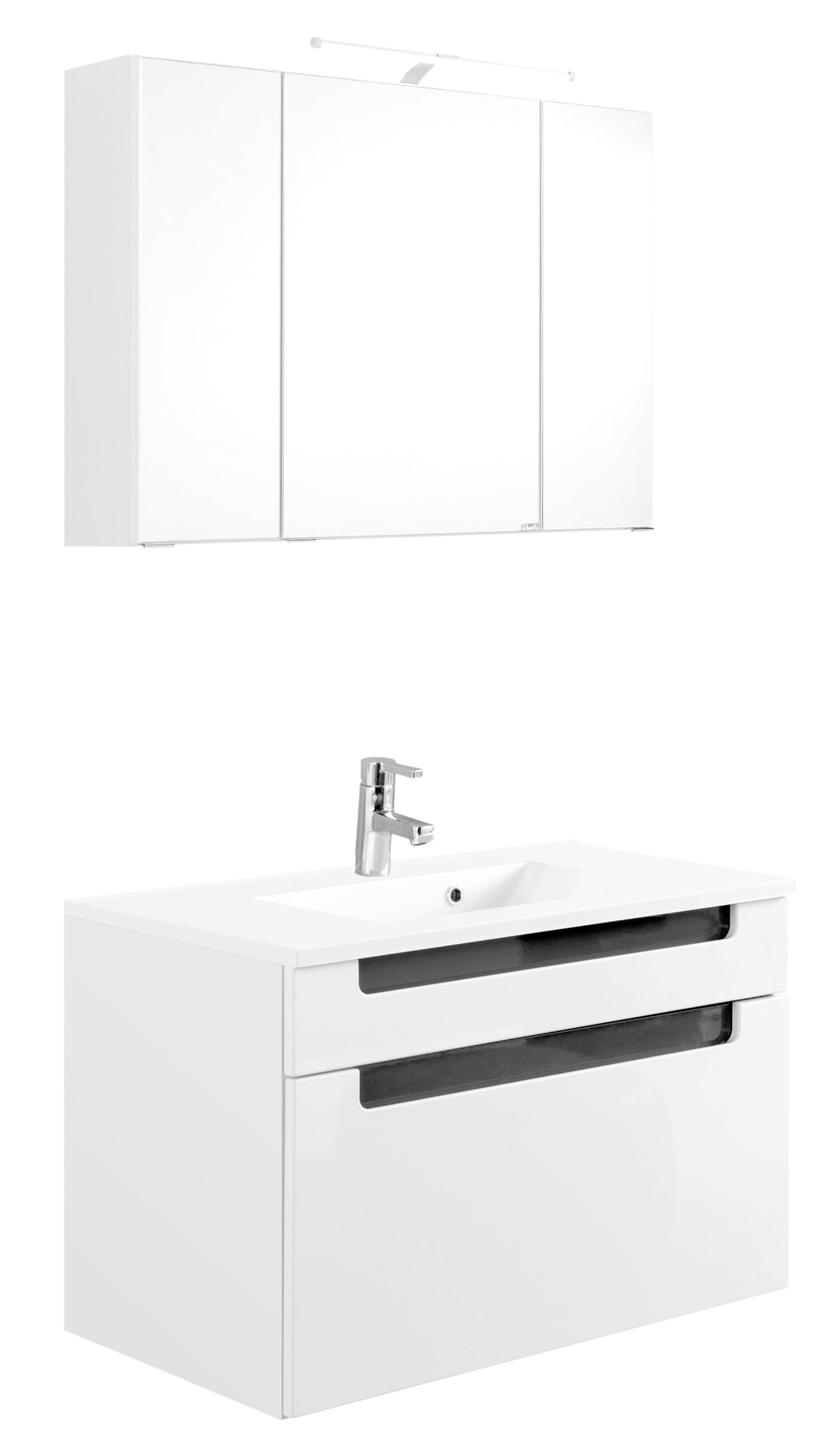 welltime Badmöbel-Set "Siena" 2 Stk. tlg. Spiegelschrank inklusive LED-Bele günstig online kaufen
