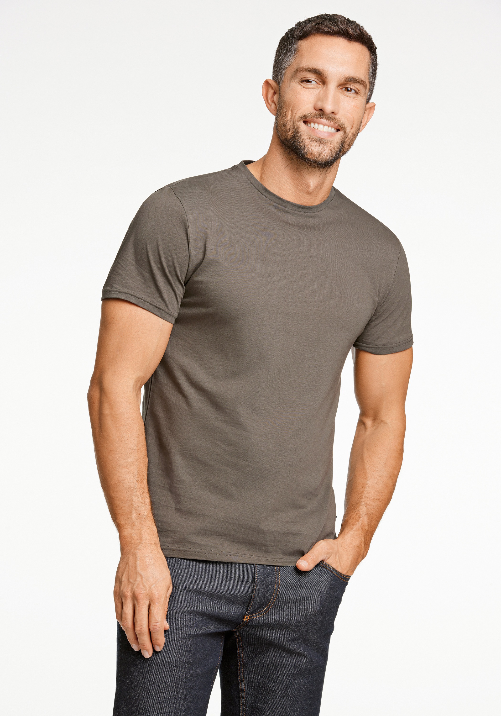 LINDBERGH Kurzarmshirt "T-Shirt (Kurzarm) Relaxed Fit"