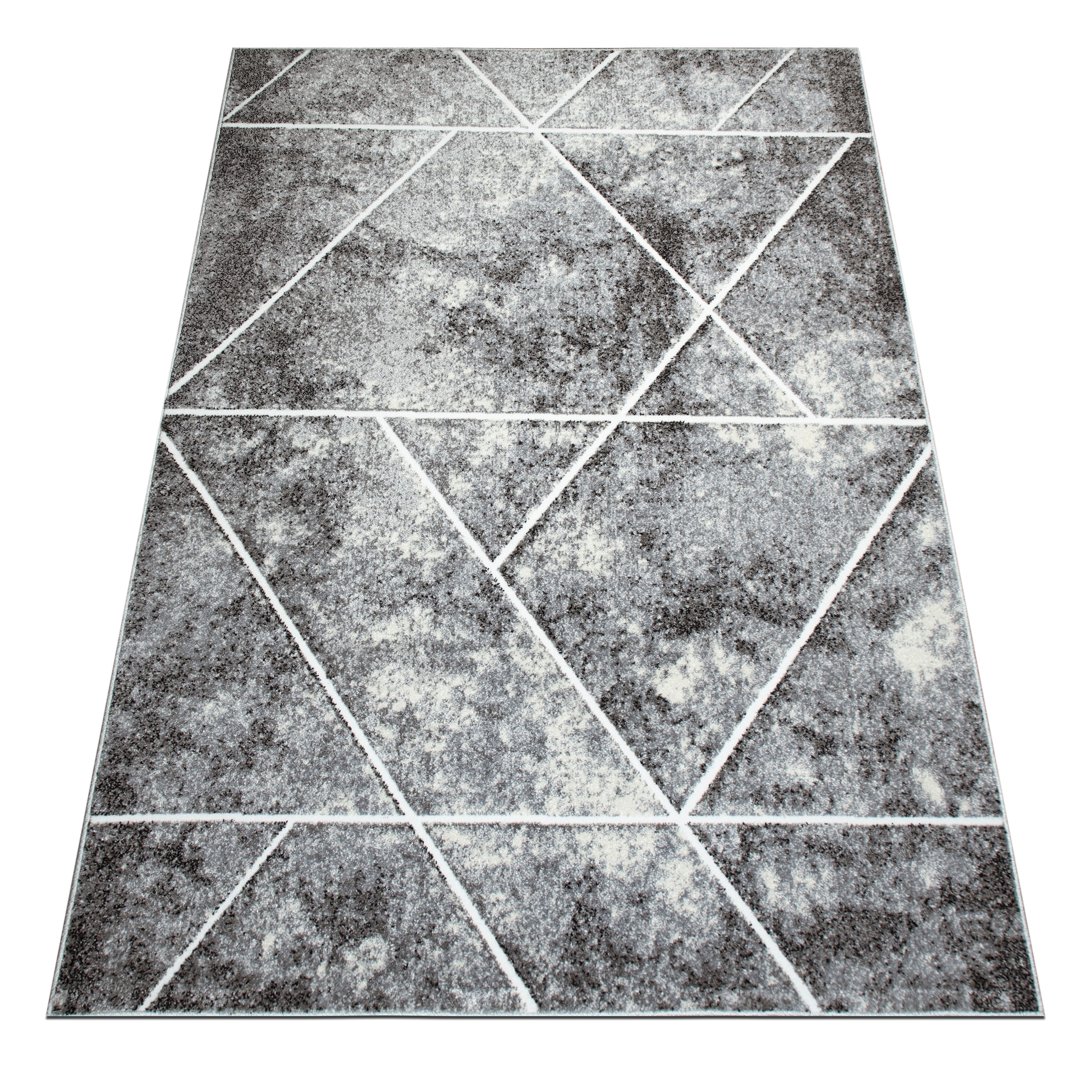 my home Teppich »Kimly, geometrisches Design in 3D-Optik«, rechteckig, 9 mm Höhe, mit besonders weichem Flor, Kurzflor, modernes Design