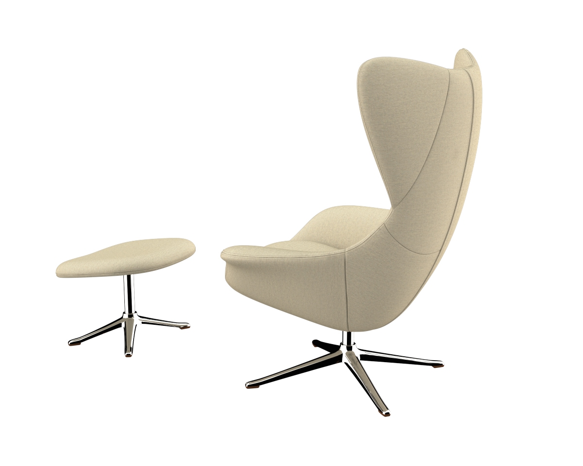 FLEXLUX Ohrensessel »Stilo Relaxsessel, TV-Sessel«, Solitär, Stil-Ikone, drehbar, Fuß Aluminium