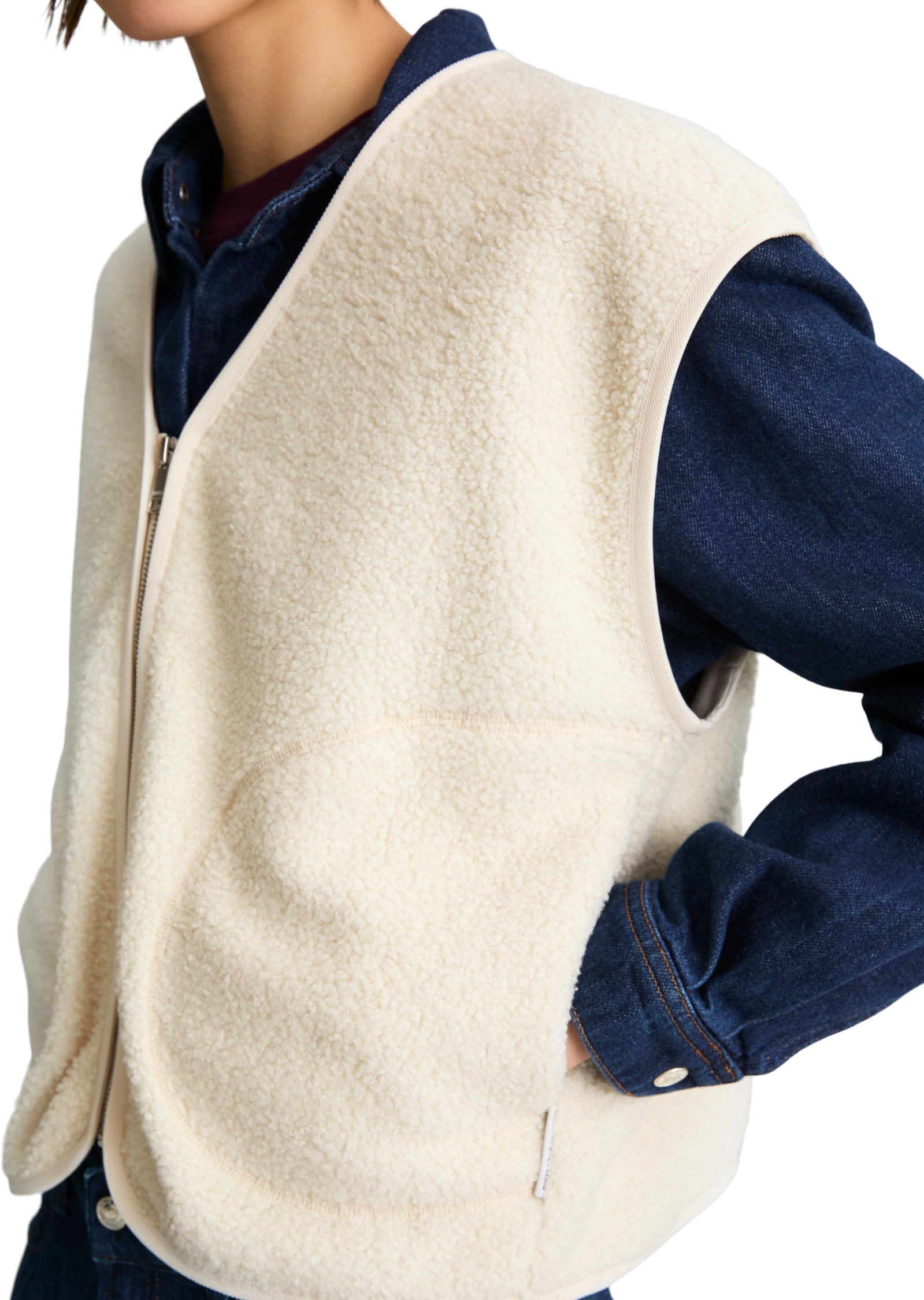 Marc O'Polo DENIM Sweatweste »aus recyceltem Polyester«