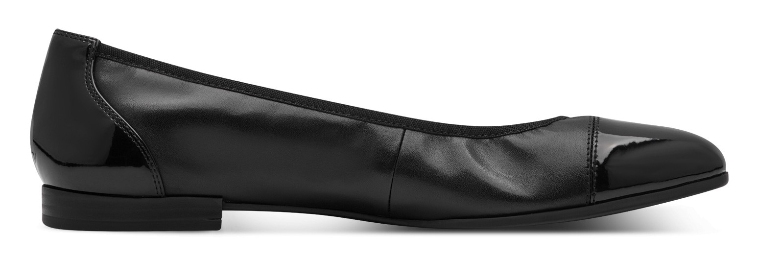 Tamaris Ballerina, Blockabsatz, Businessschuh, Schlupfschuh mit Elastikeinfass