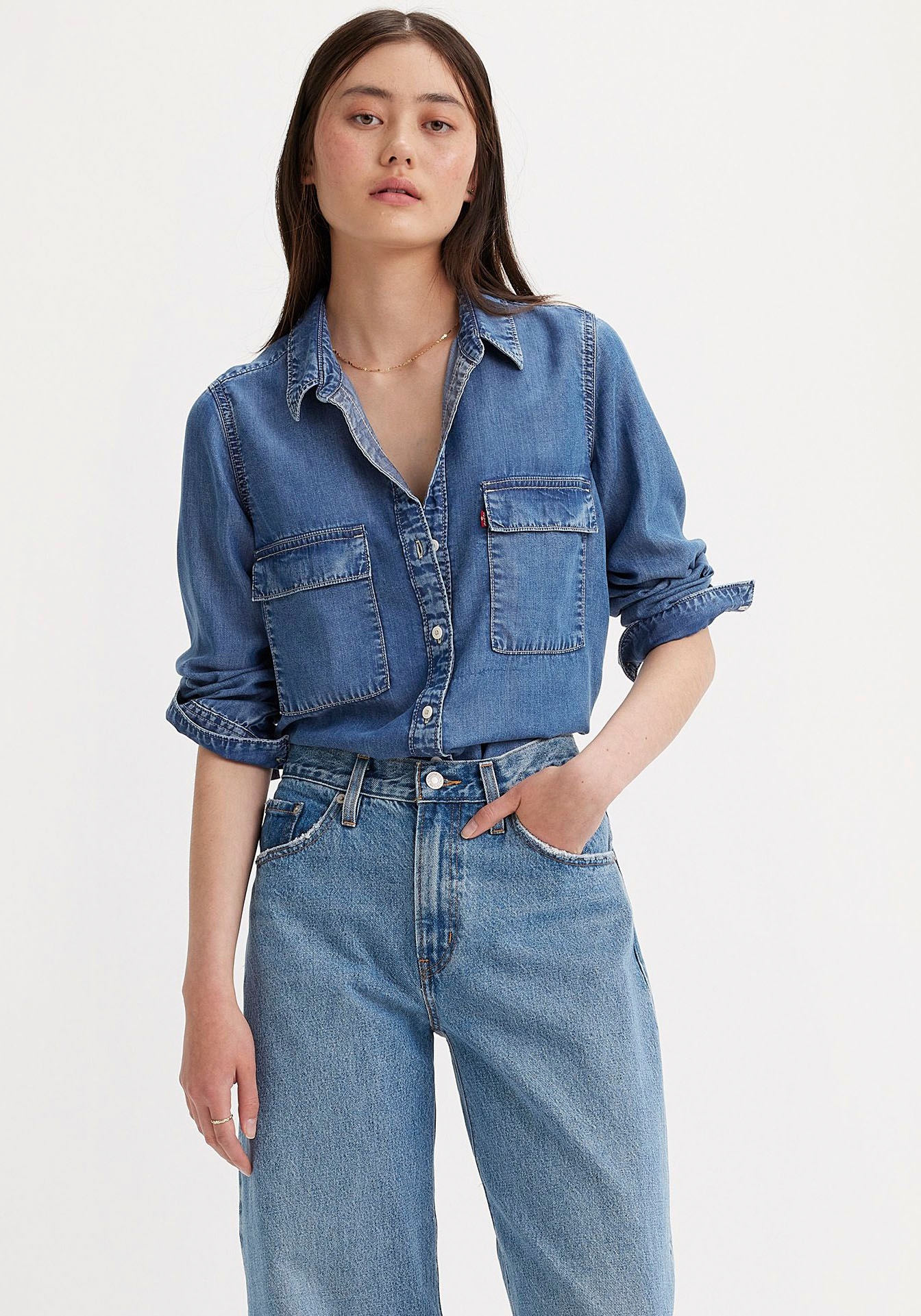 Levis Jeansbluse "DOREEN UTILITY SHIRT DA", mit Brusttaschen und aus Lyocel günstig online kaufen