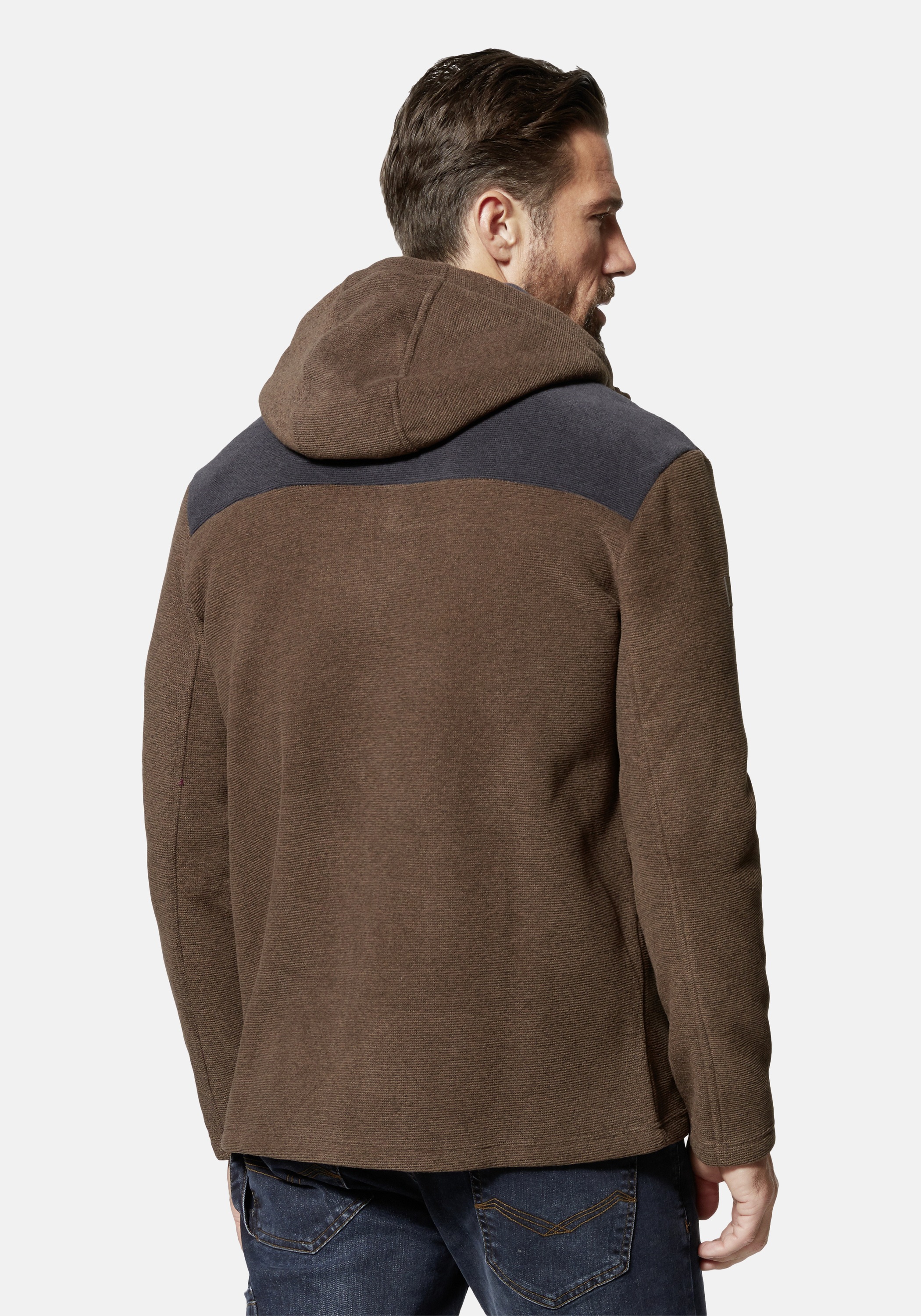 HERO by John Medoox Fleecejacke »Hero by John Medoox Hoodie Strick- Fleecejacke«, fleece Straight Fit Casual Atmungsaktiv für Herren