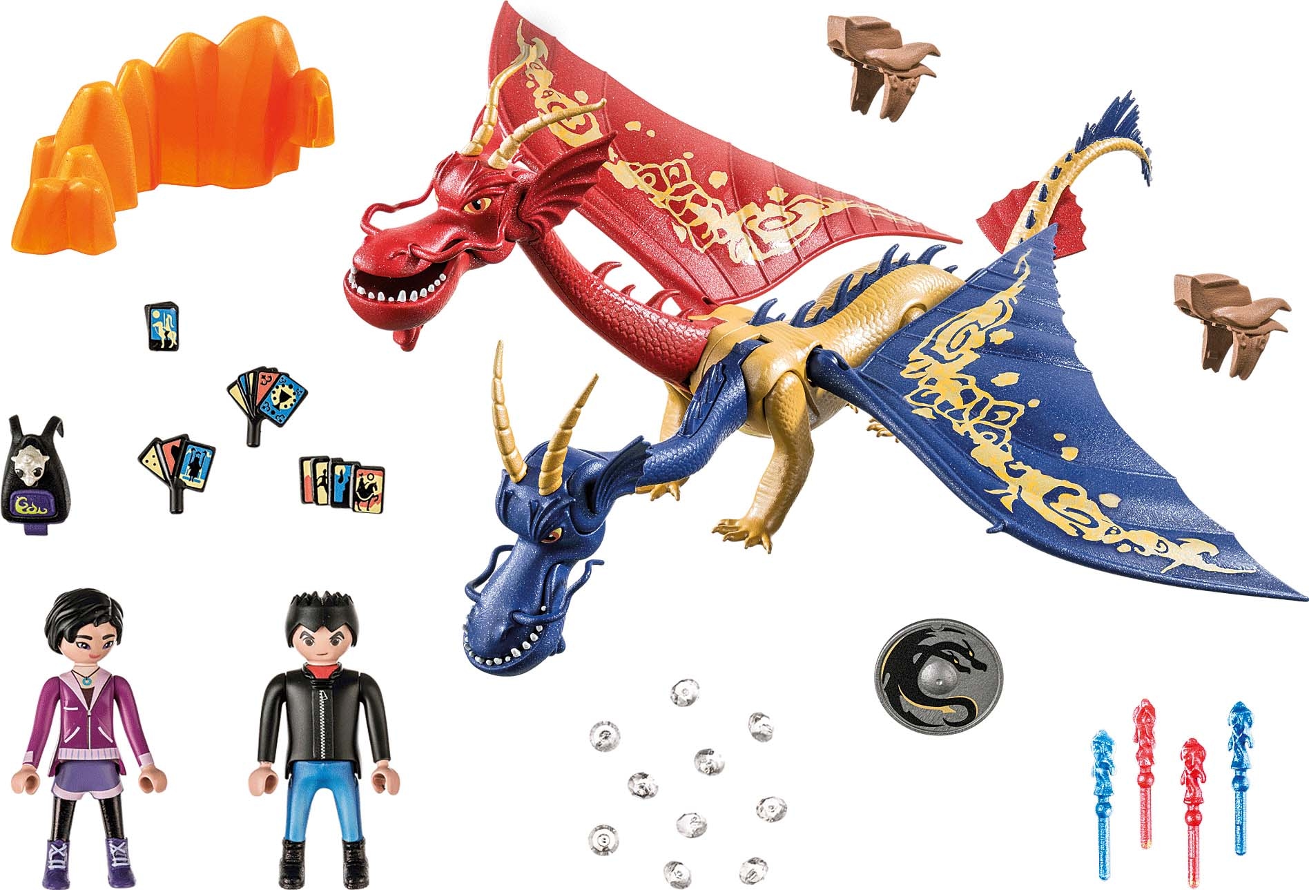 Playmobil® Konstruktions-Spielset »Dragons: The Nine Realms - Wu & Wei mit Jun (71080)«, (40 St.), Made in Germany