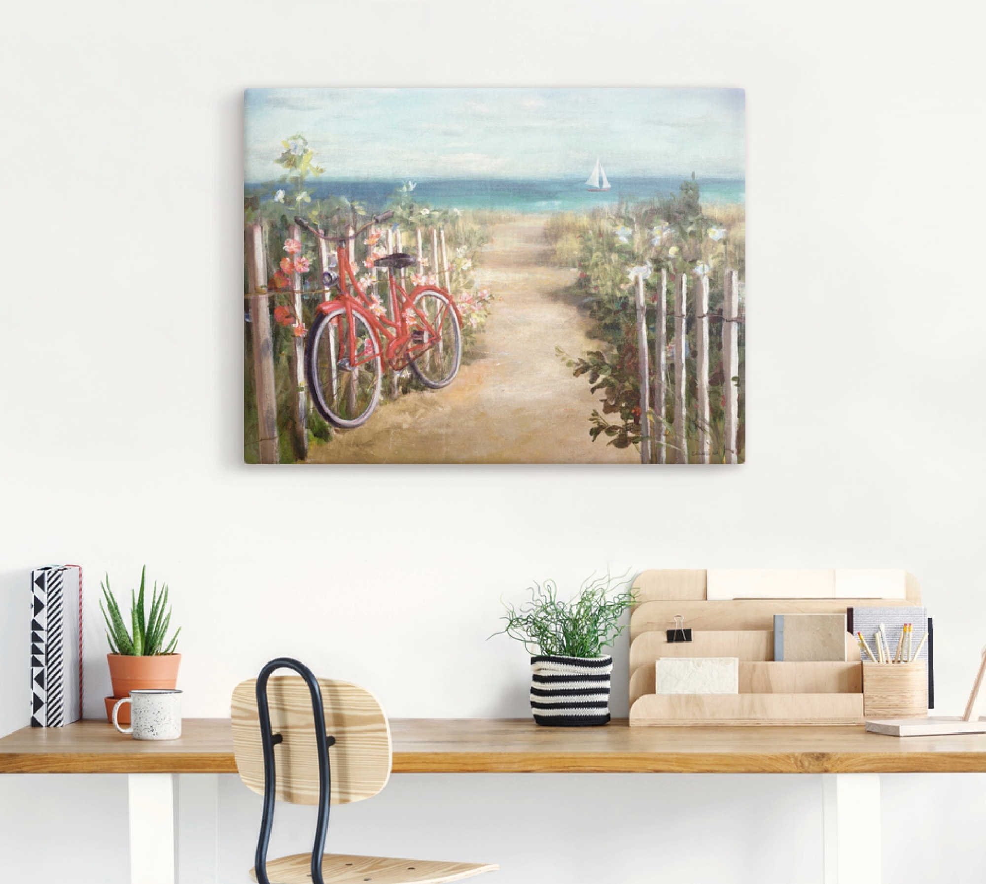 Artland Wandbild »Sommerfahrt«, Fahrräder, (1 St.), als Leinwandbild,  Wandaufkleber oder Poster in versch. Größen bestellen | BAUR