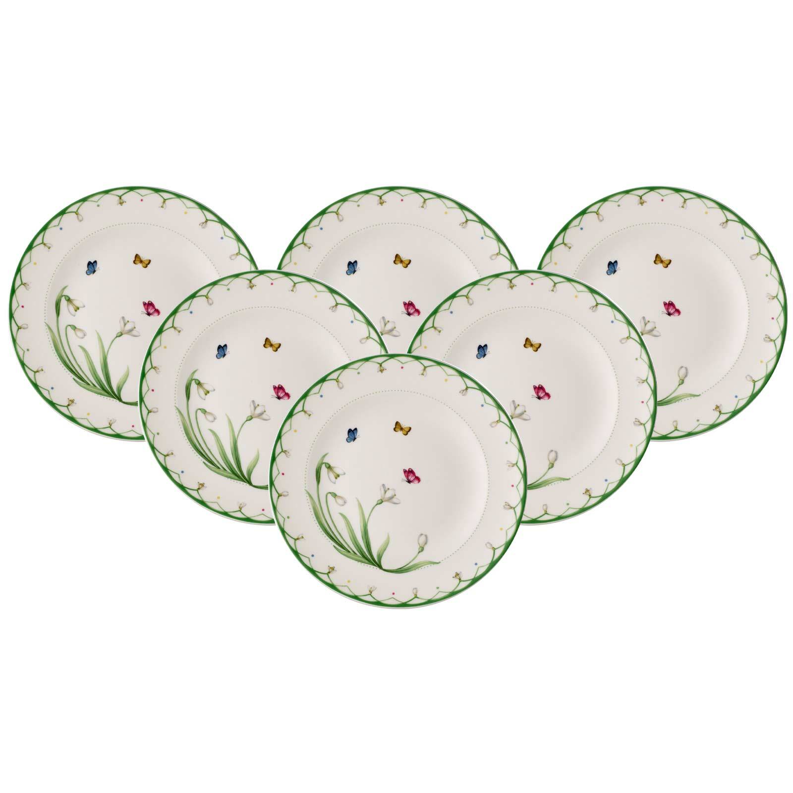 Villeroy & Boch Frühstücksteller "Frühstücksteller Colourful Spring ø 21,5 cm 6er Set bunt"