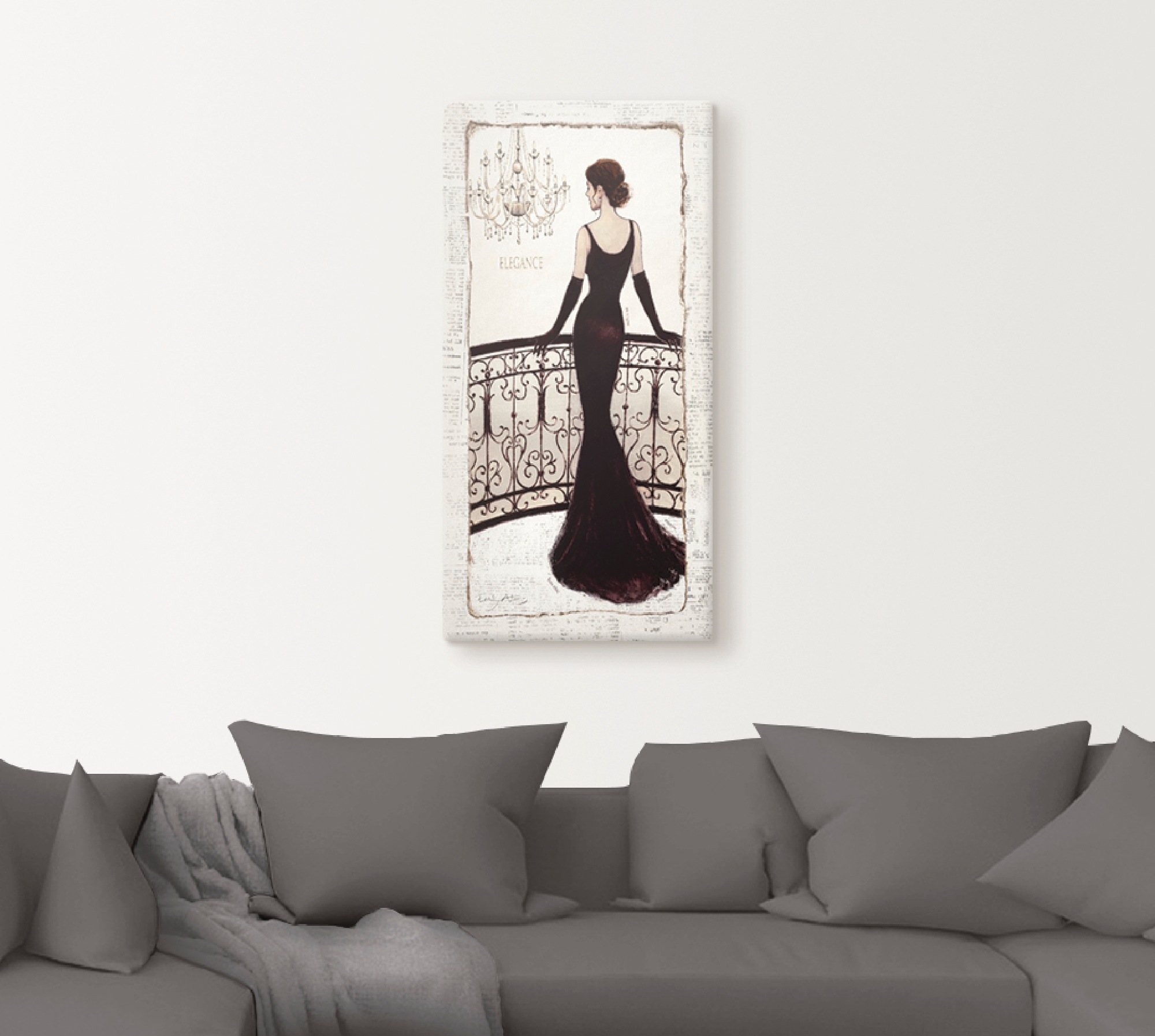 Artland Wandbild »Die schöne in Schwarz«, Frau, (1 St.), als Leinwandbild, Poster, Wandaufkleber in verschied. Größen