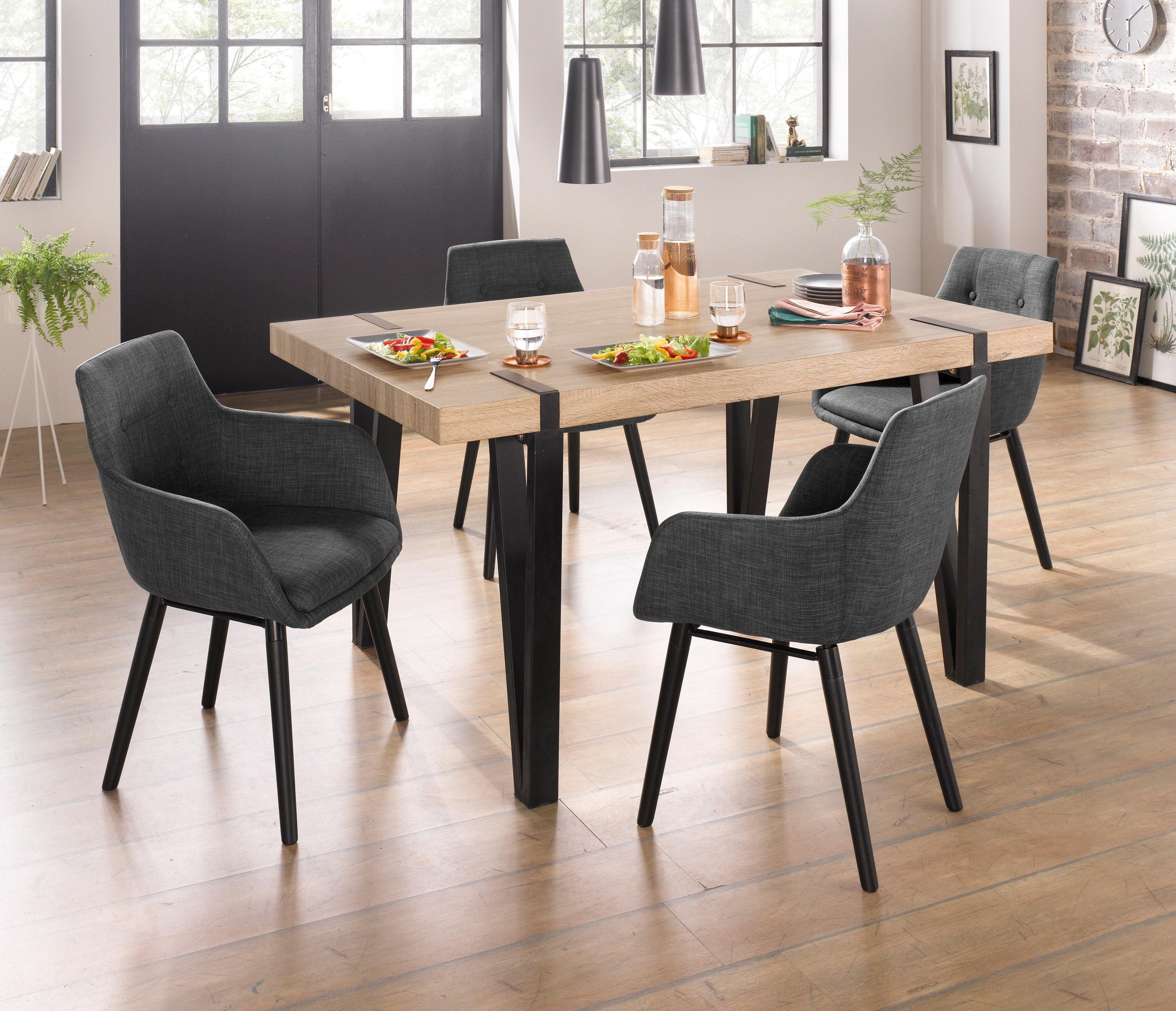 OTTO home Armlehnstuhl "Bradford" (Set) 1 Stk.(1 oder 2 Stück), Bezug in We günstig online kaufen