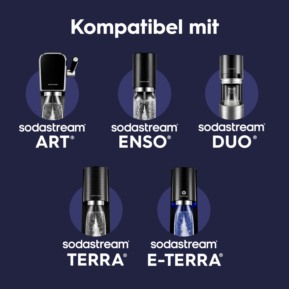 SodaStream Thermoflasche »Metallflasche Fizz&go COOL DWS, 0,9 l, Trinkflasche« kompatibel mit SodaStream DUO, E-DUO, TERRA, ART & ENSO Wassersprudler