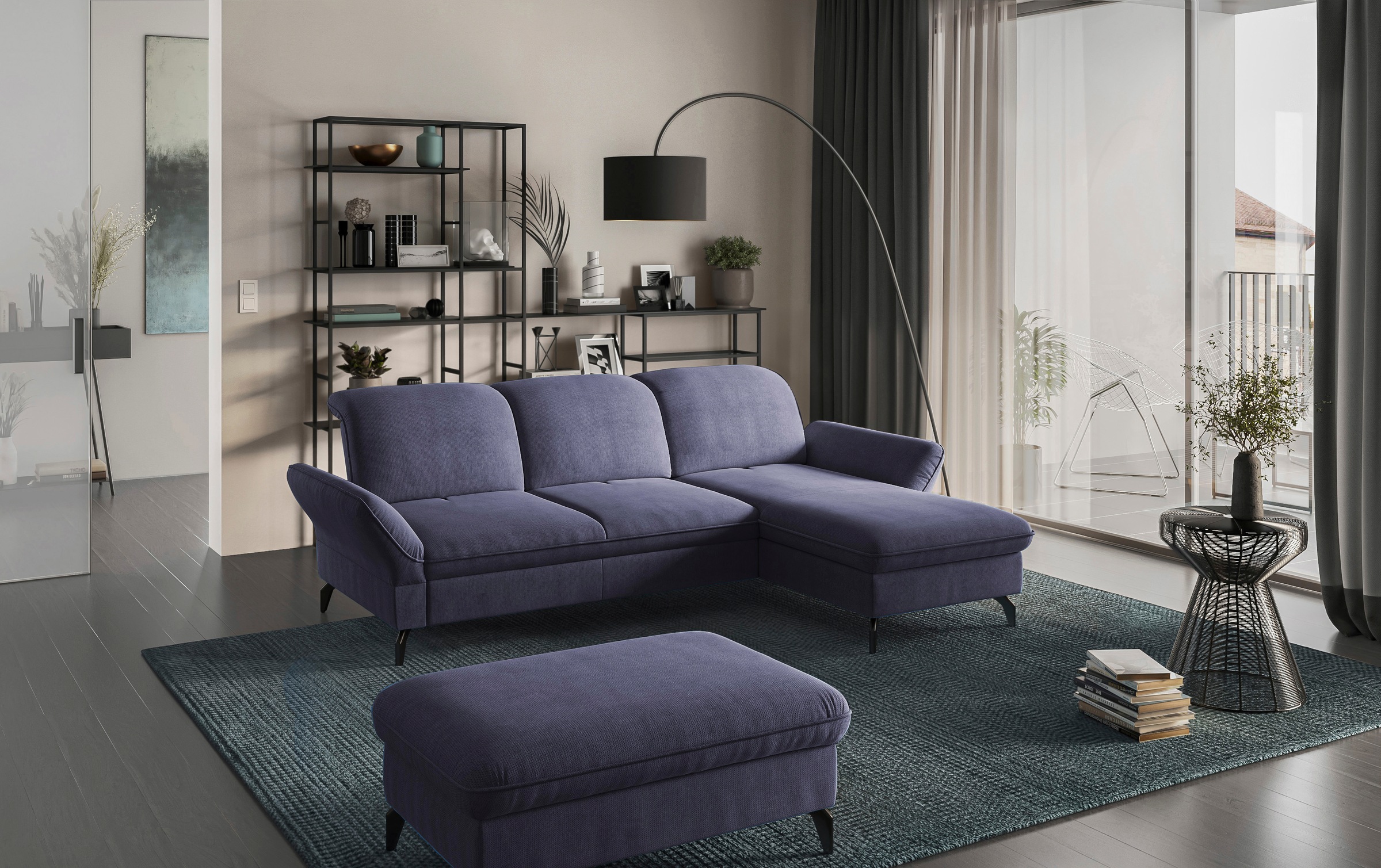 sit&more Ecksofa "Leandro L-Form" Wahlweise mit Bett-, Kopfteil - und Armle günstig online kaufen