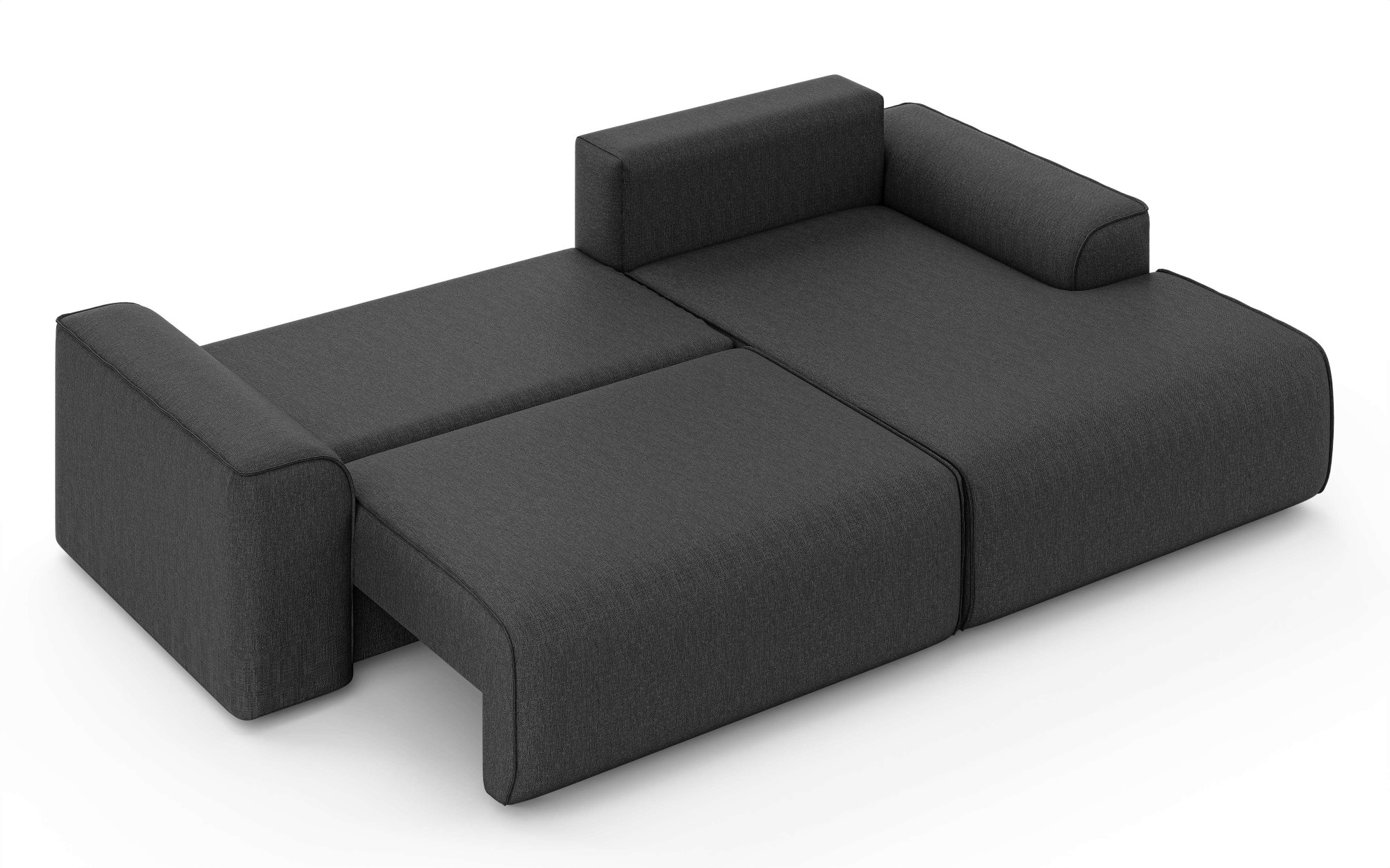 Home affaire Ecksofa »Santenay mit Bettfunktion und Bettkasten, Maße: B/T/H 266/164/90 cm«, L-Form mit Wellenfederung, Schlaffläche: 140x213 cm, auch in Cord