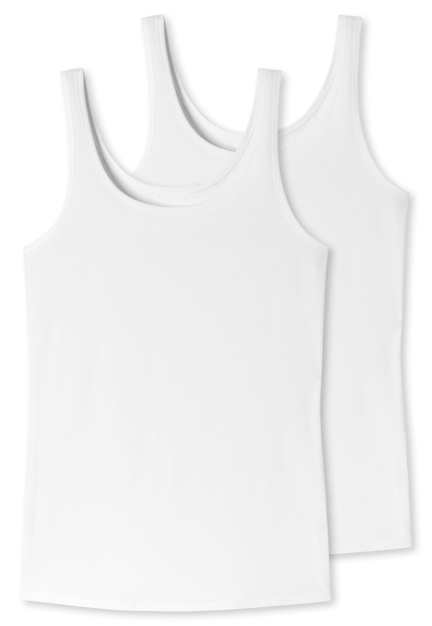 uncover by SCHIESSER Trägertop "Uncover Cotton" tiefer Rundhalsausschnitt, breite Träger, elastisch, weich