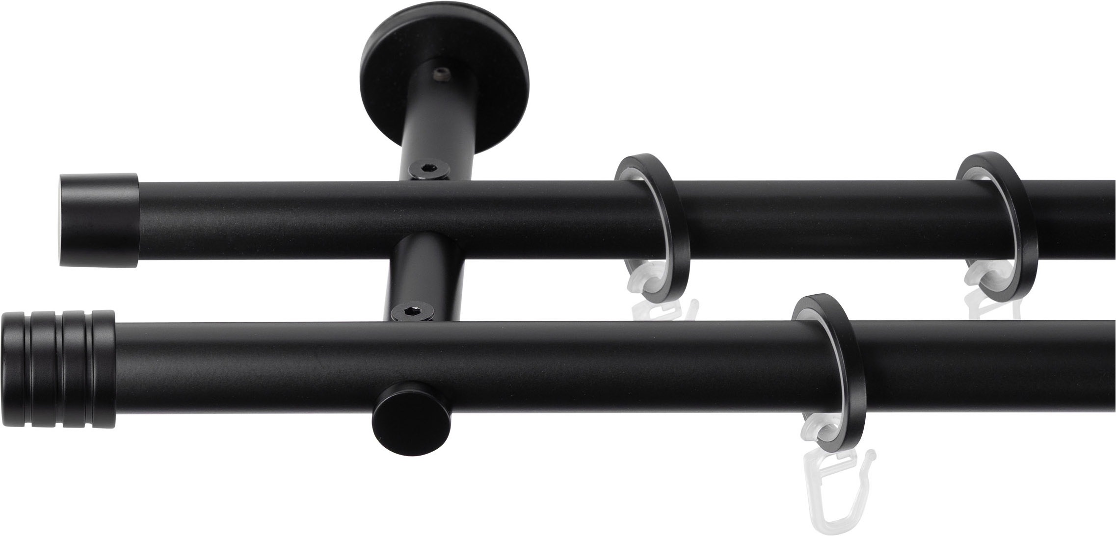 SN DECO GROUP Gardinenstange Ø 19 mm 2 läufig-läufig Fixmaß;kürzbar