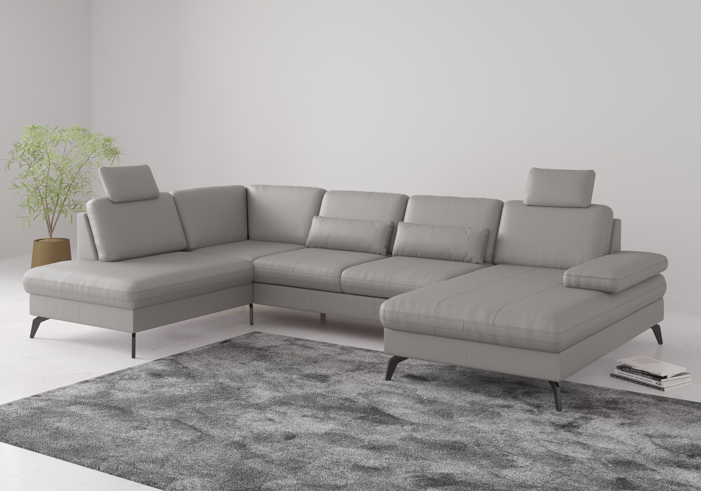 sit&more Wohnlandschaft "Morris Jubi" wahlweise mit Armteilverstellung, Schlaffunktion & Bettkasten