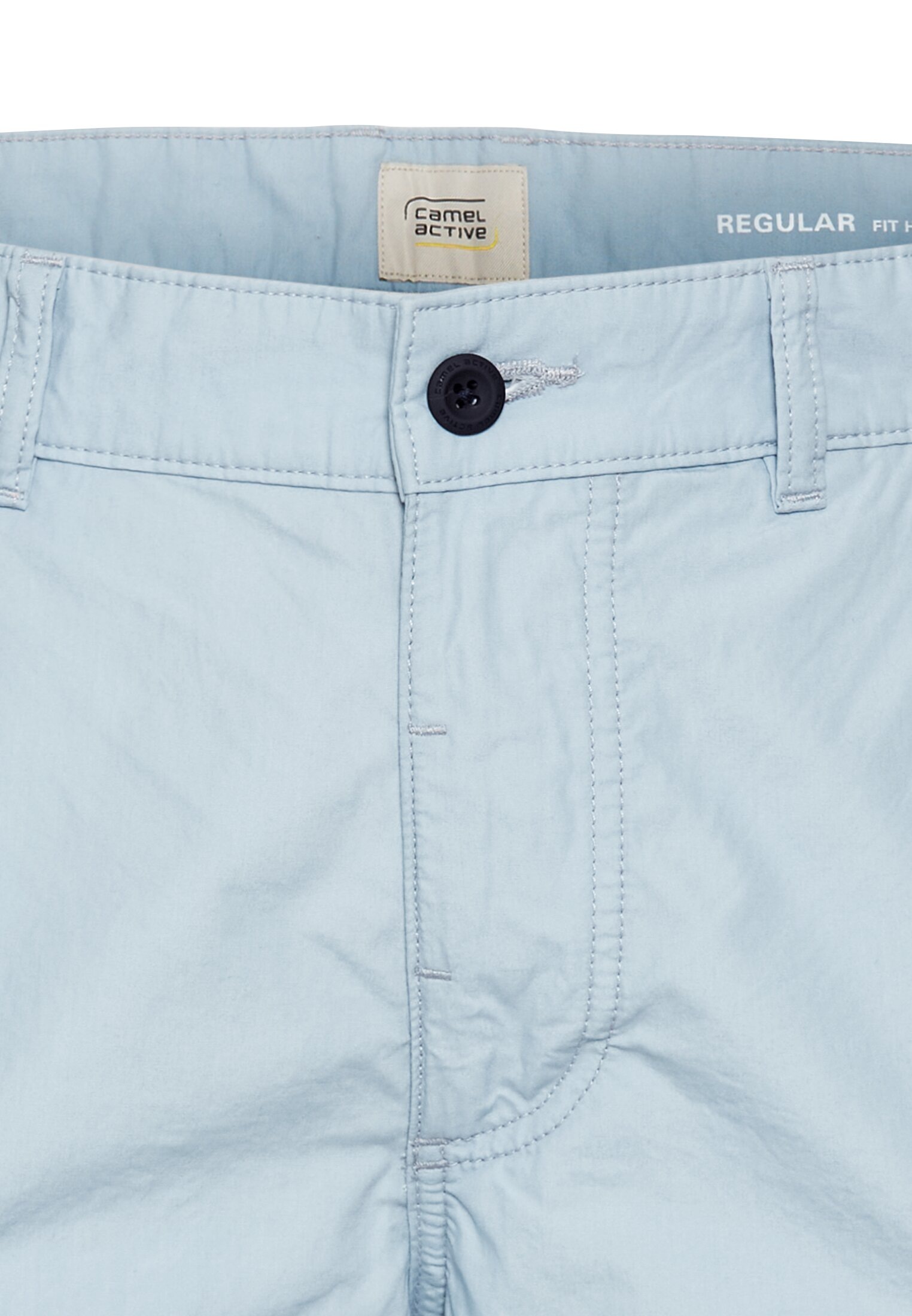 Bermudas CAMEL ACTIVE "Cargo-Bermudas", Herren, Gr. 32, N-Gr, blau (smoke blau), Web, Obermaterial: 100% Baumwolle, unifarben, regular fit knielang, Hosen Bermudas, Sommerhose mit Cargo-Taschen 3