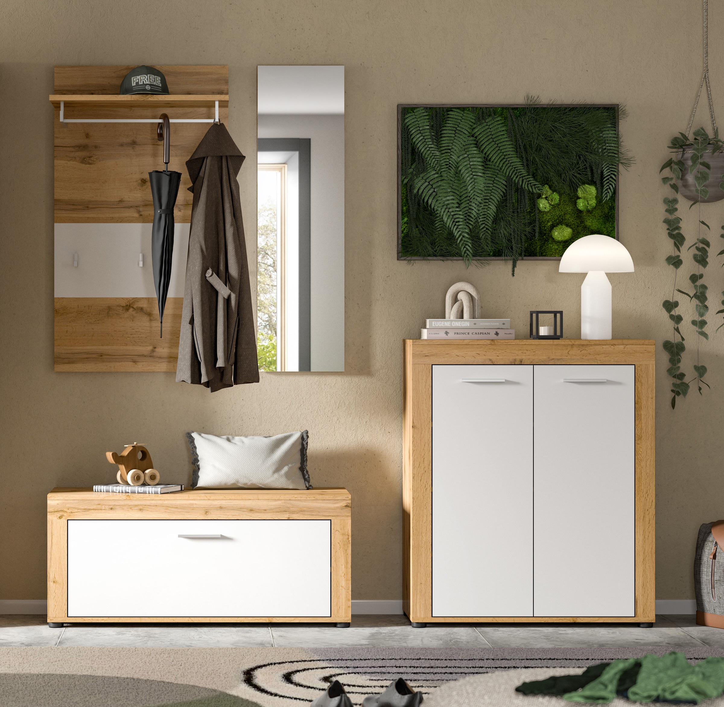 INOSIGN Garderoben-Set »Aosta«, (Set, 4 St.), Aosta, Höhe 191 cm, Garderobenset, Flur, Diele