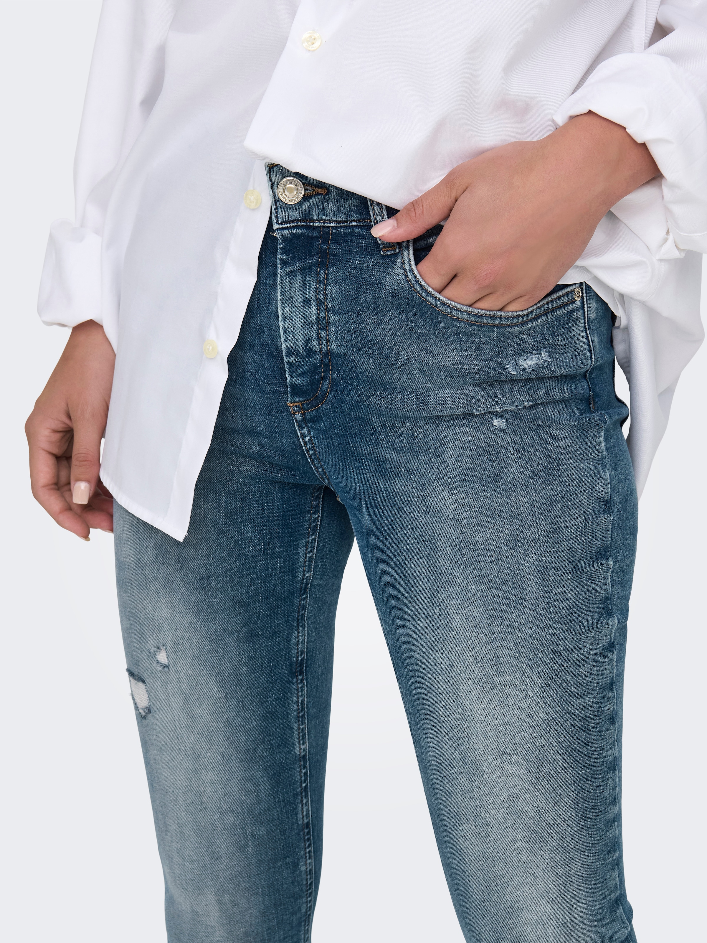 ONLY Skinny-fit-Jeans »ONLBLUSH MID SKIN ANK RW DNM REA593 NOOS«