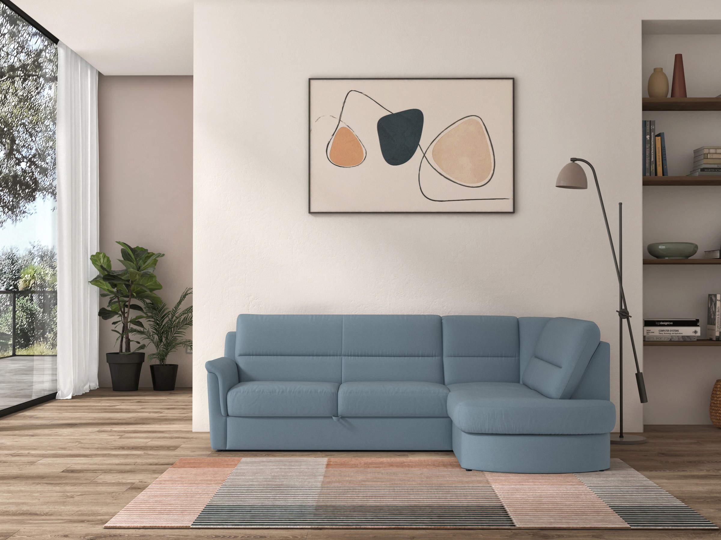 sit&more Ecksofa »Panini L-Form«, wahlweise mit Vorziehsitz und Bettkasten