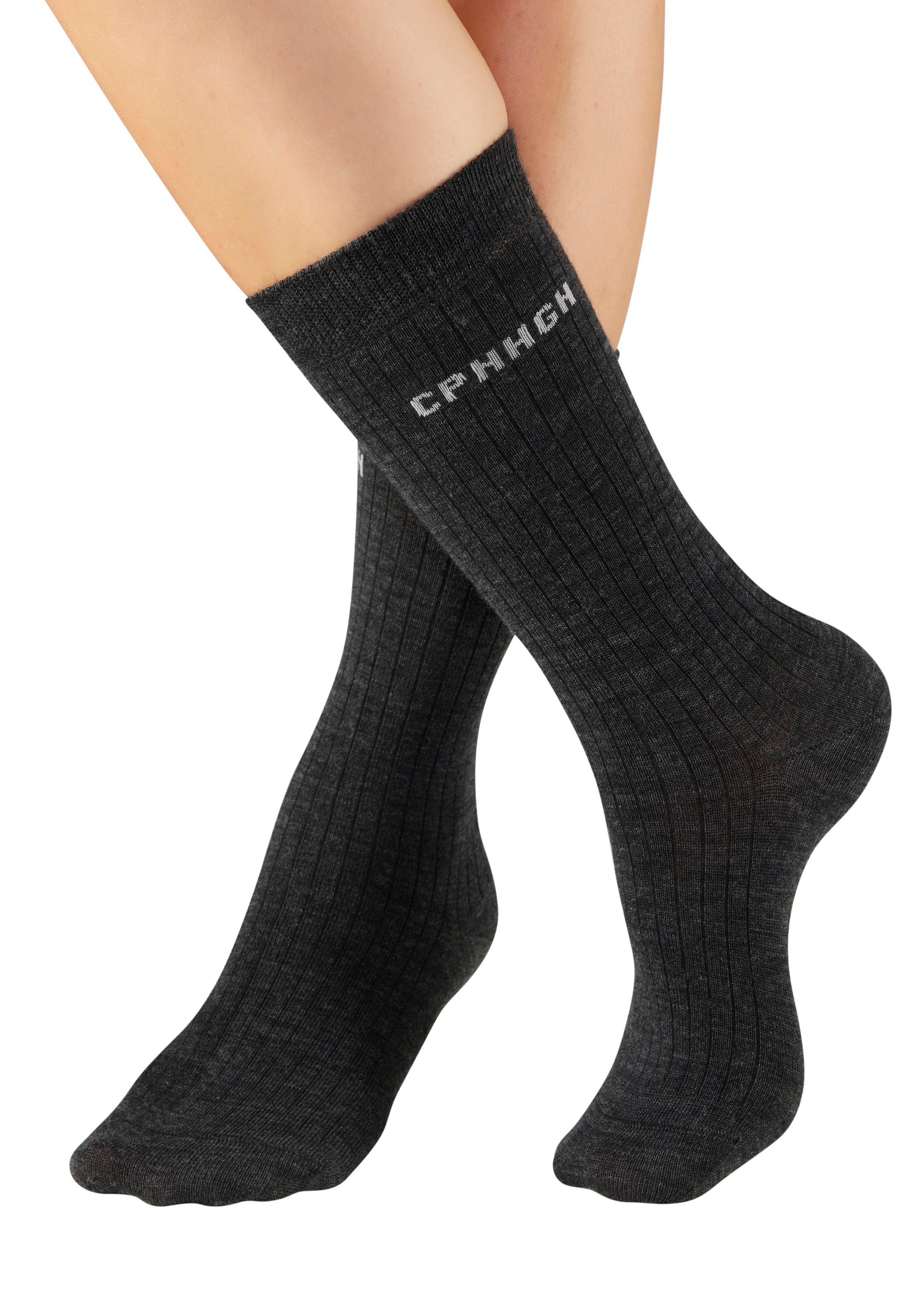 Thumbnail - Copenhagen Studios Basicsocken Packung, 2 Paar tlg. gerippt, mit wärmender Wolle