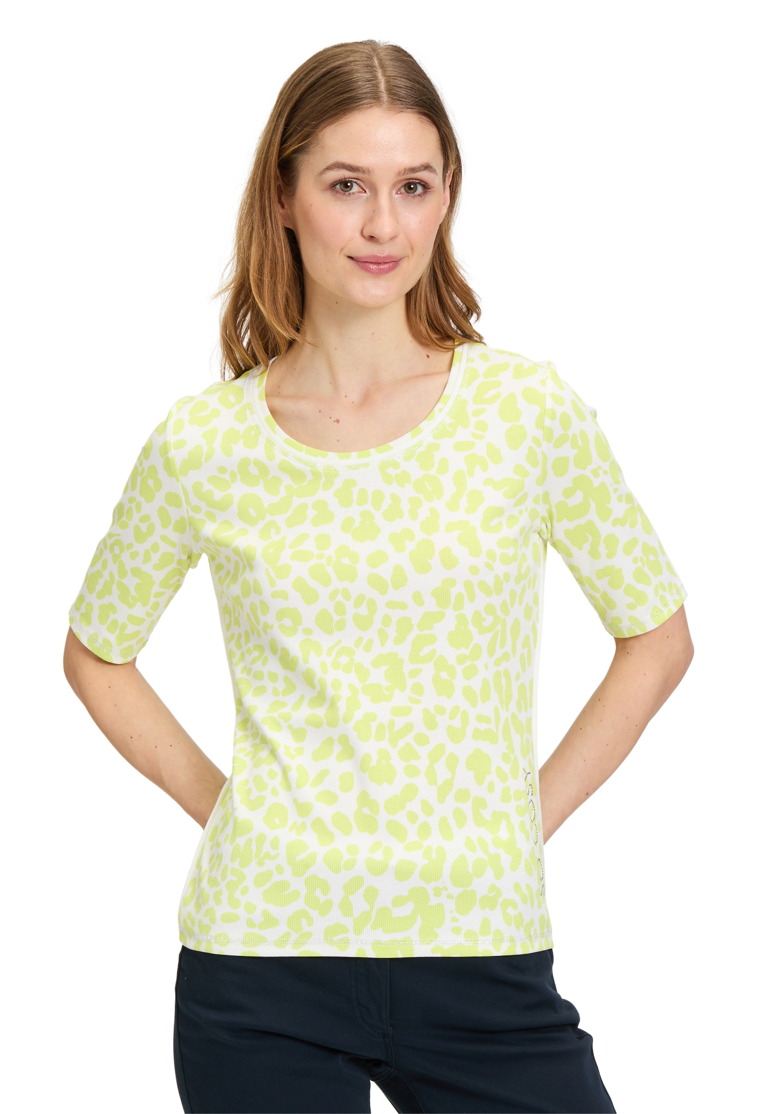 Betty Barclay Kurzarmshirt "Betty Barclay Damen Basic Shirt mit Rippenstruk günstig online kaufen