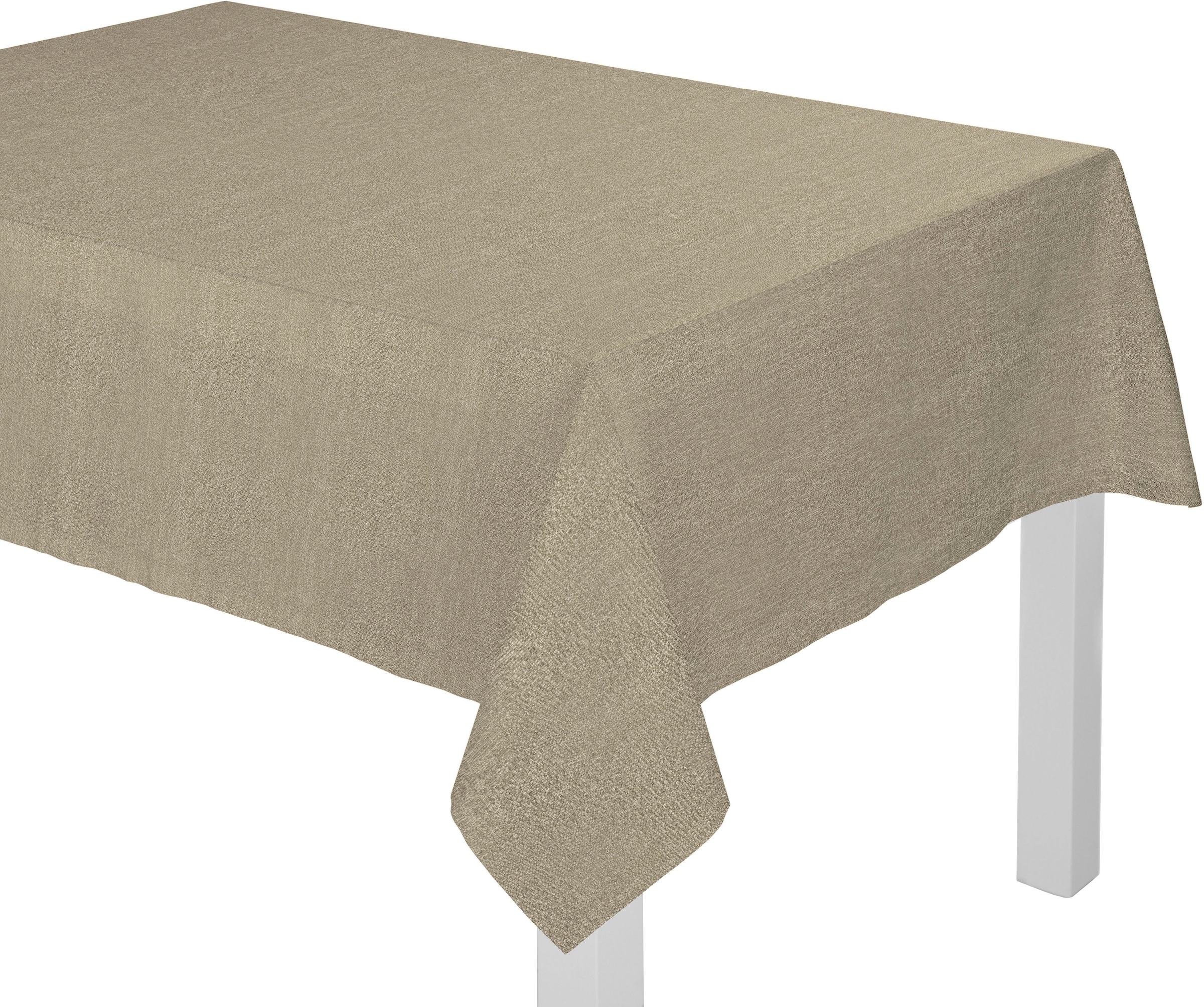 Tischdecke WIRTH, B:190cm L:130cm, braun, Baumwolle, Polyester, Tischdecken, "Torbole"
