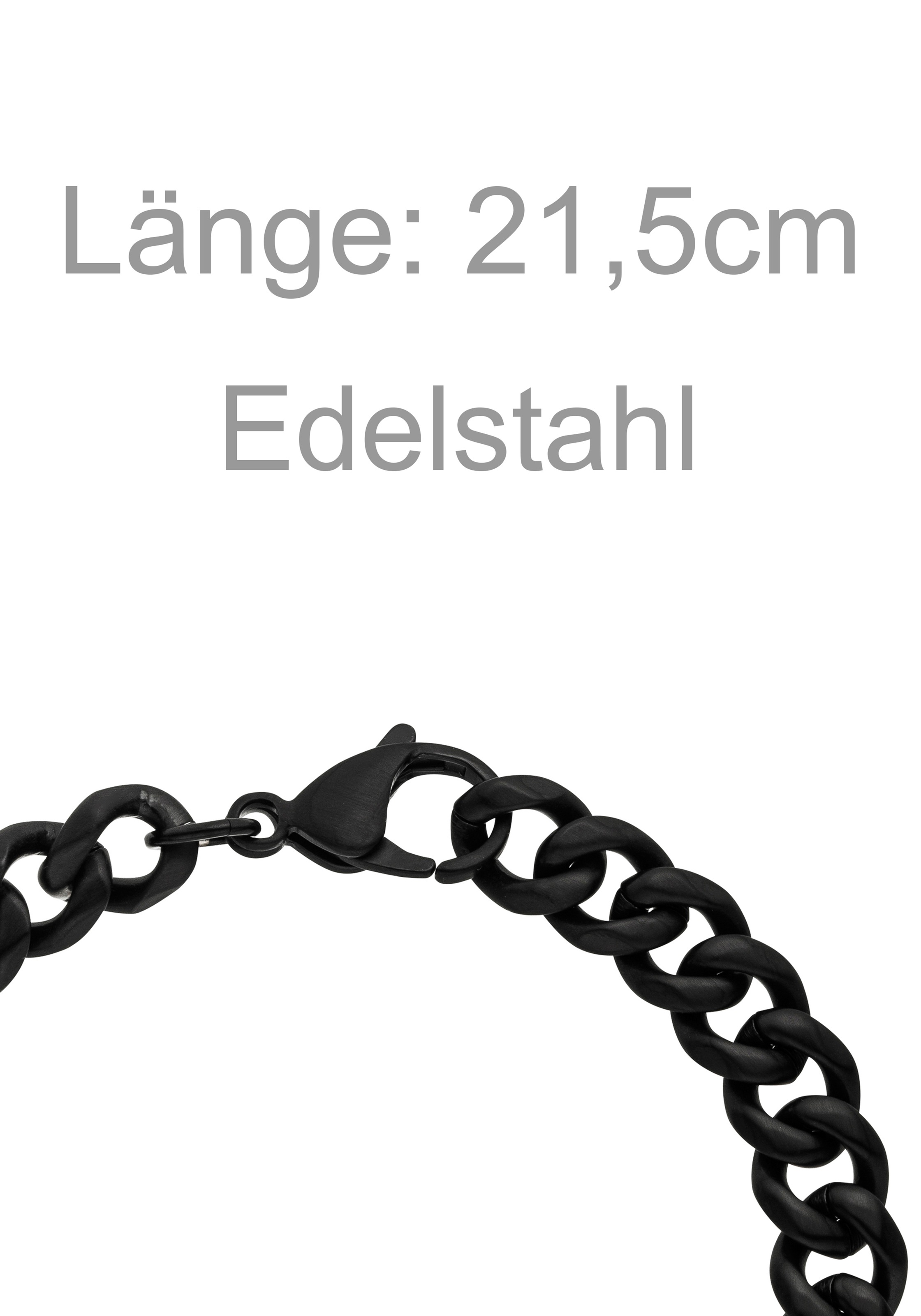 JOBO Armband aus Edelstahl schwarz beschichtet