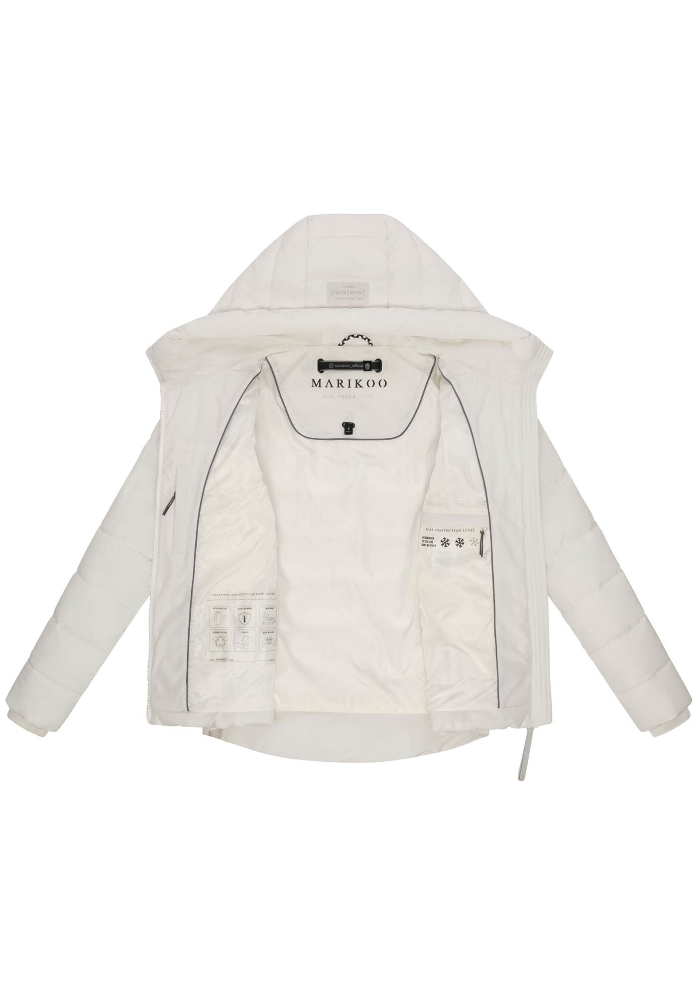 Marikoo Winterjacke »Tayenaa«, mit schmaler Steppung und extra hohem Kragen