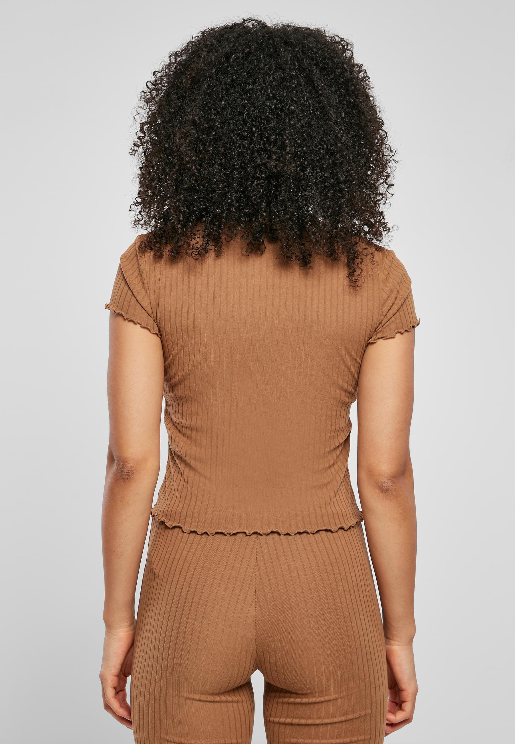 URBAN CLASSICS T-Shirt »Urban Classics Damen Ladies Short Rib Tee«