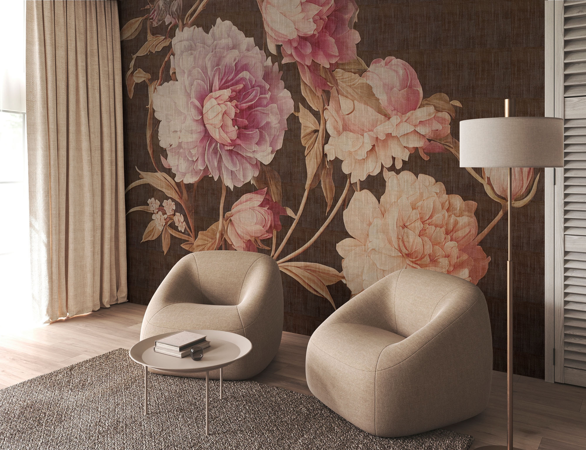 living walls Fototapete »Walls by Patel 5 Fototapete Vintage-Blumen« floral glatt Vintage-Blumen auf 200 g/m² Premium-Vlies